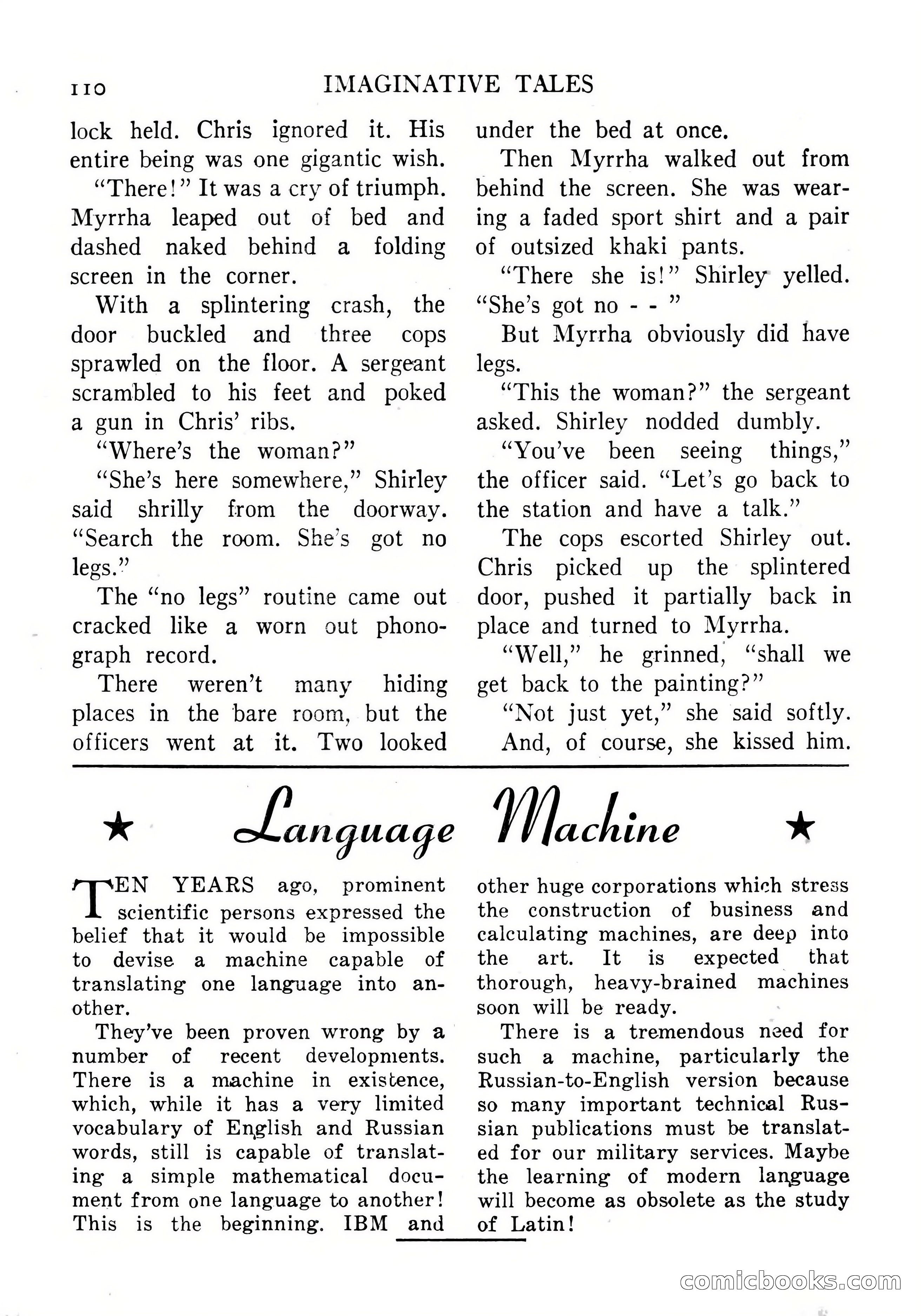 Imaginative Tales, September 1956 — page 110 of 132