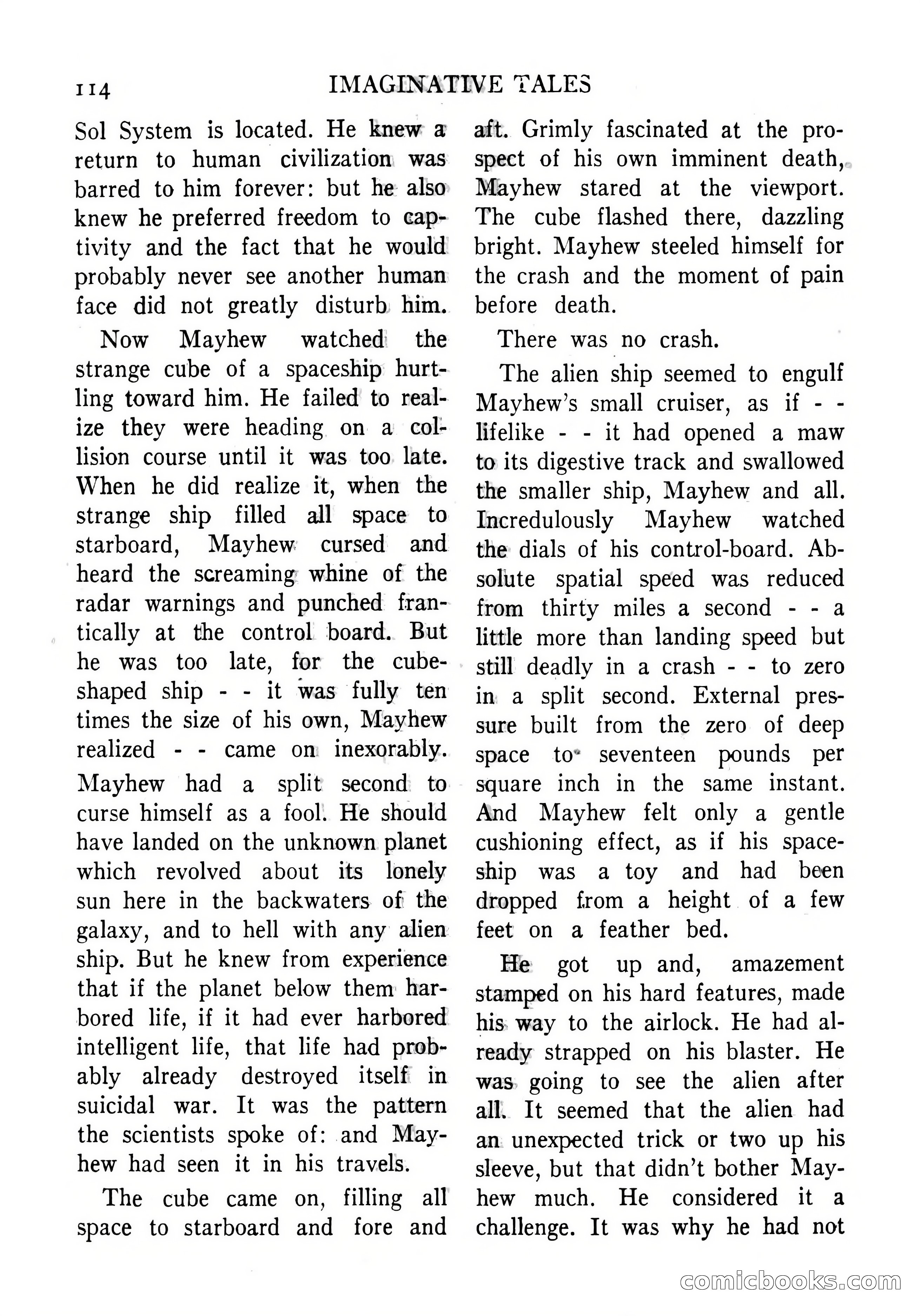 Imaginative Tales, September 1956 — page 114 of 132