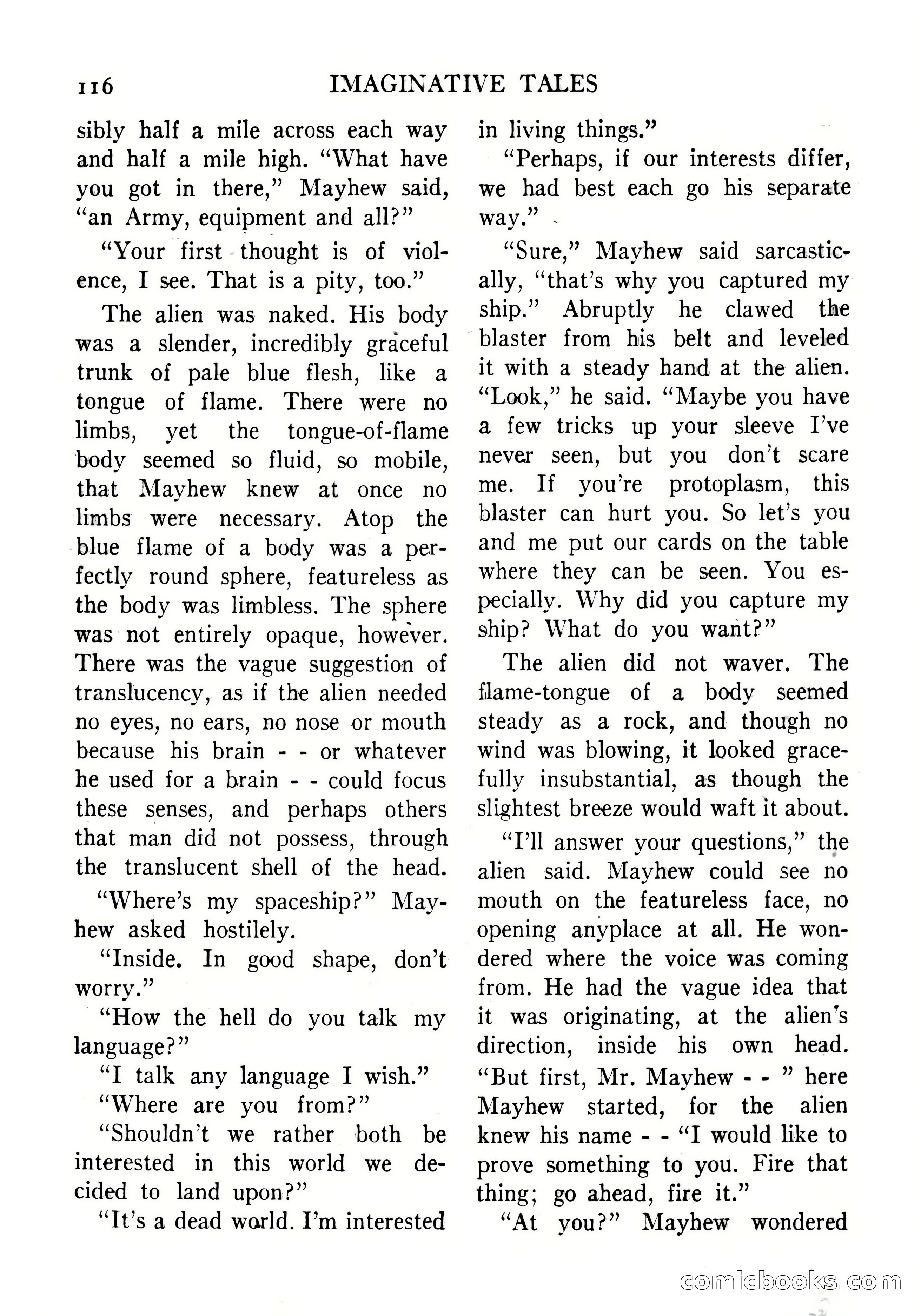 Imaginative Tales, September 1956 — page 116 of 132