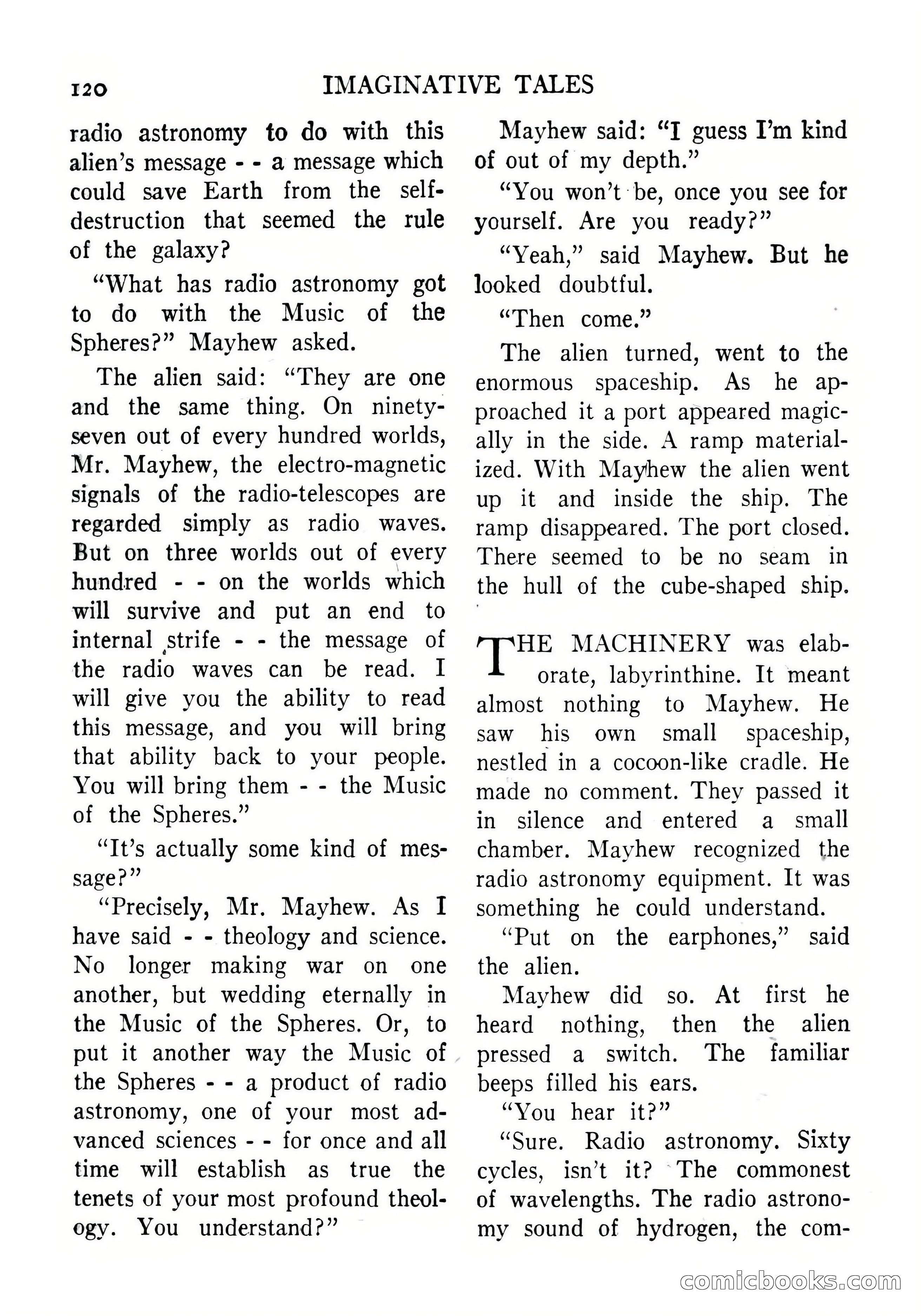 Imaginative Tales, September 1956 — page 120 of 132