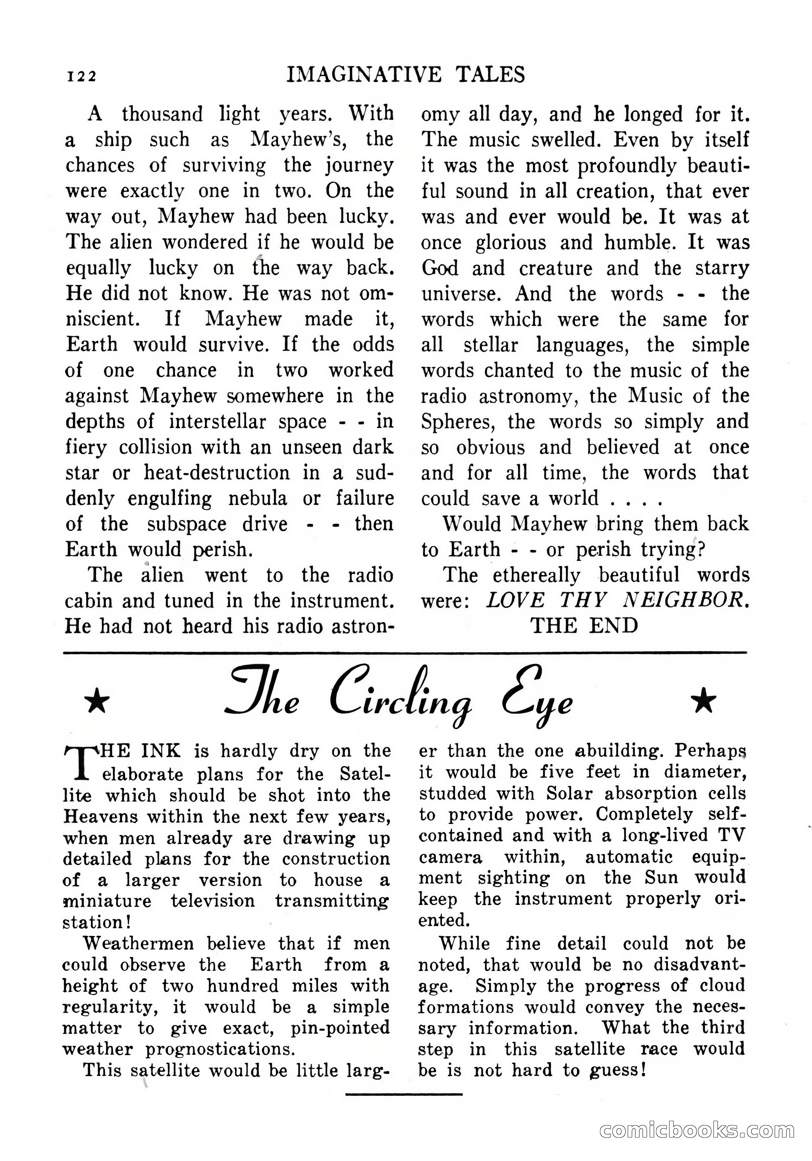 Imaginative Tales, September 1956 — page 122 of 132