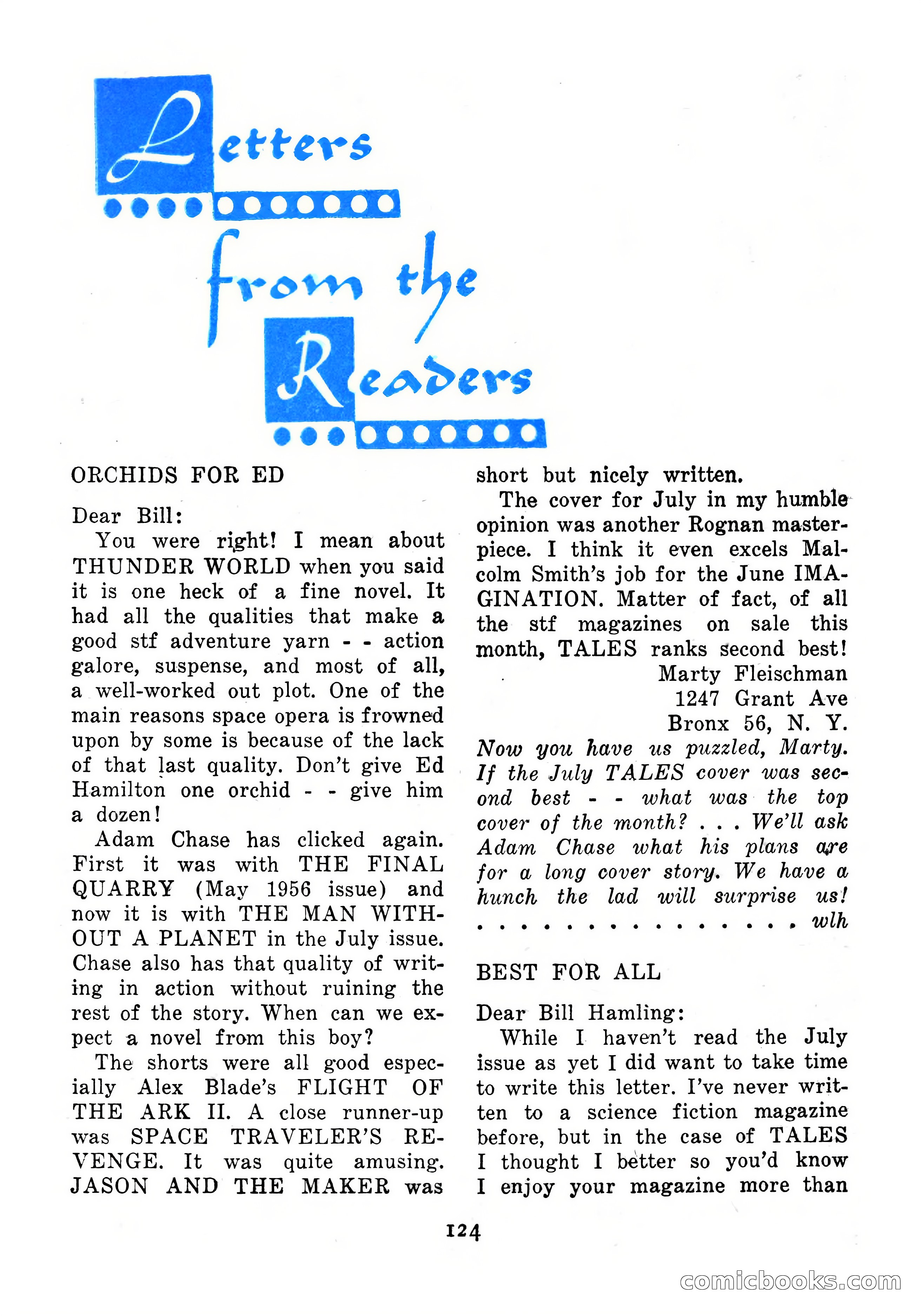 Imaginative Tales, September 1956 — page 124 of 132
