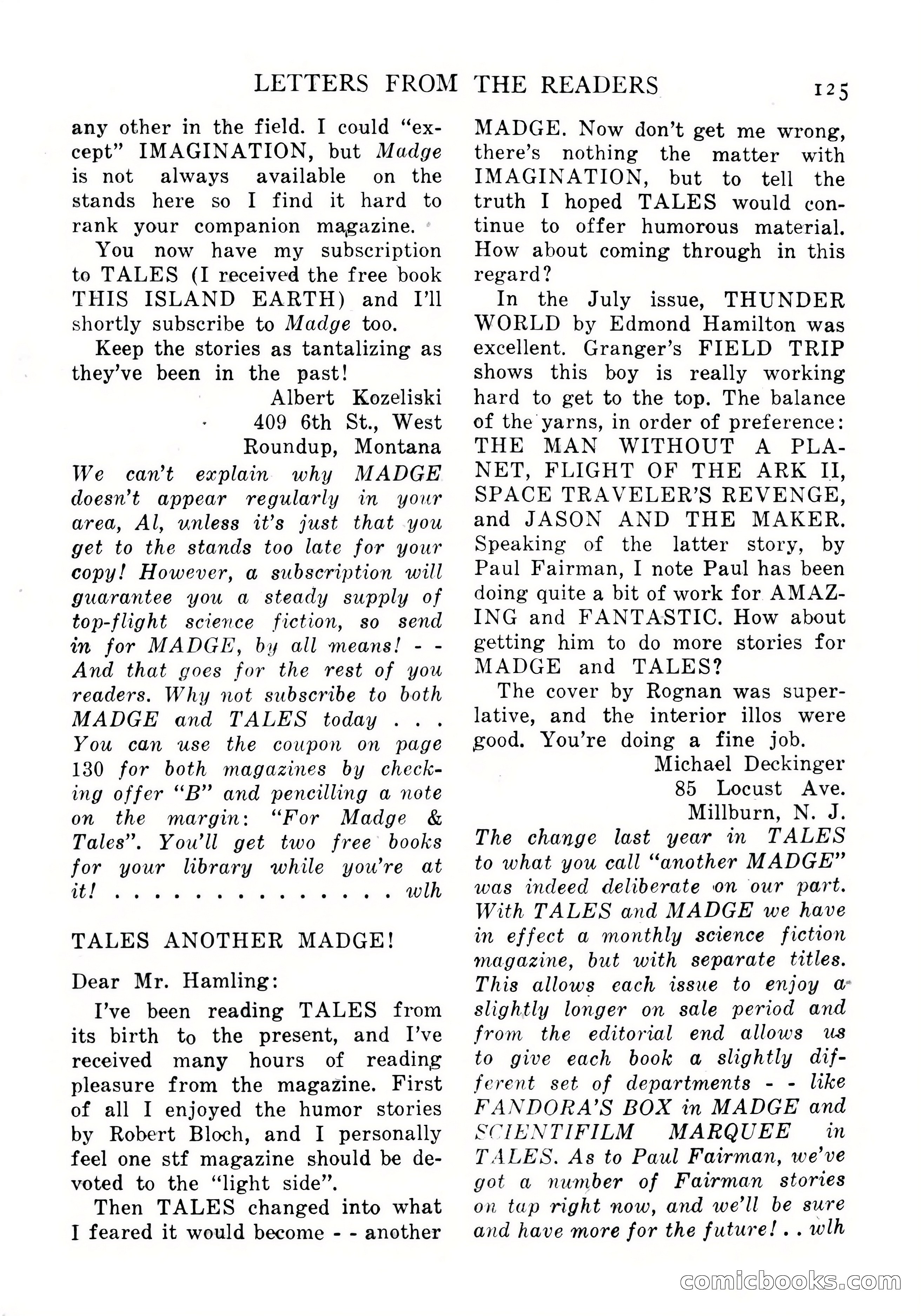 Imaginative Tales, September 1956 — page 125 of 132