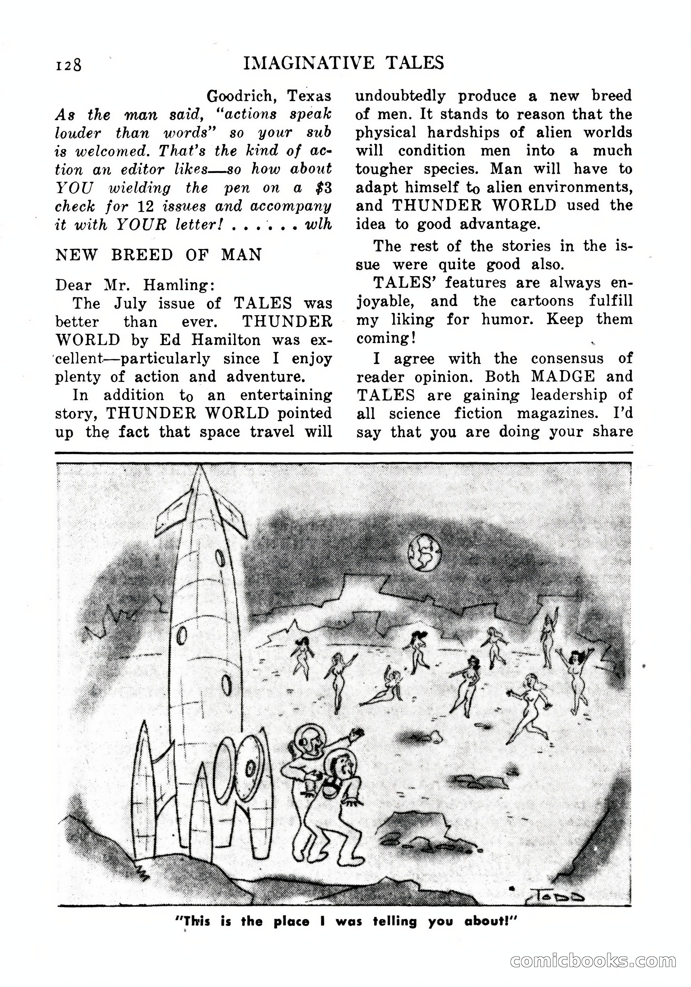 Imaginative Tales, September 1956 — page 128 of 132