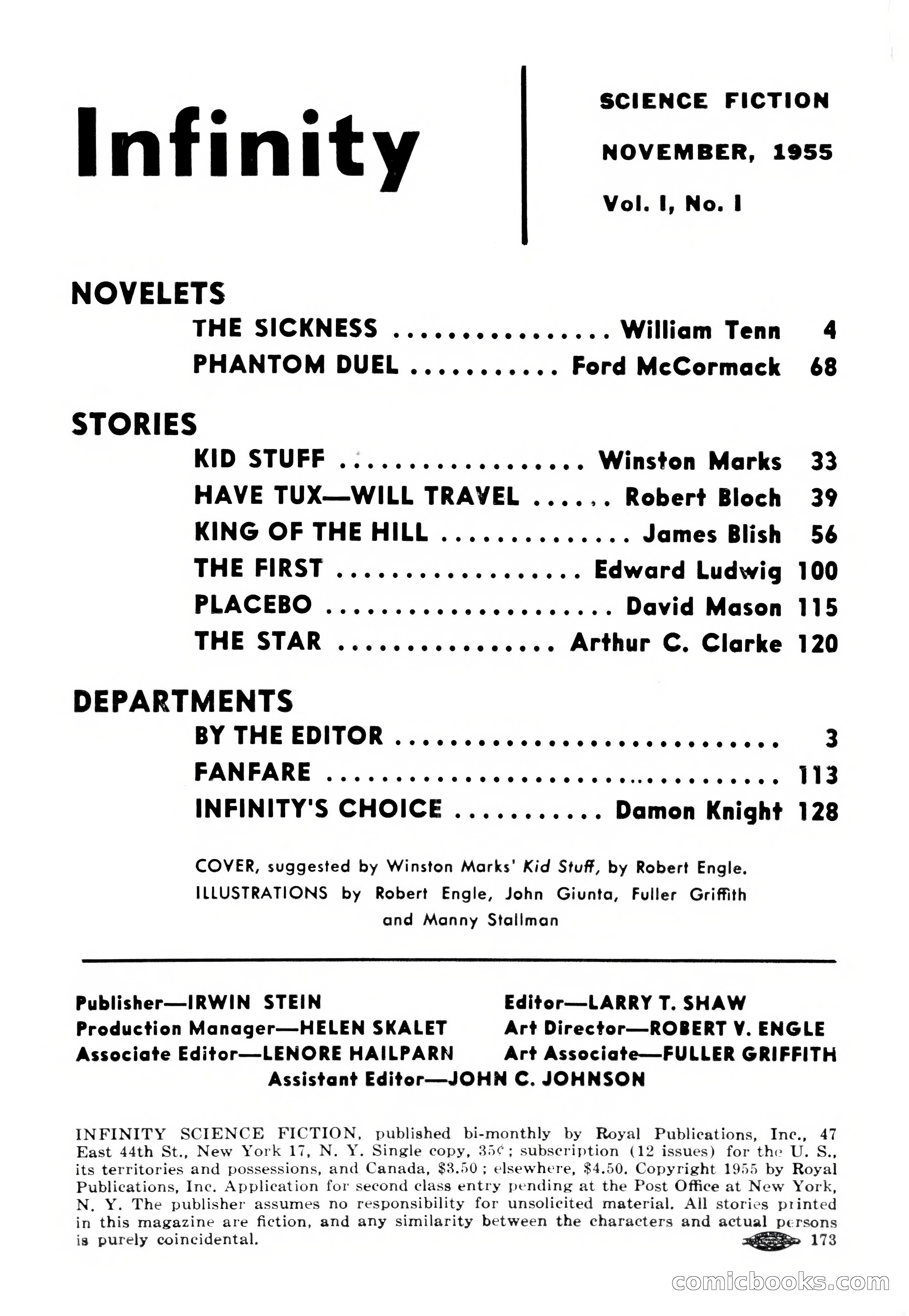 Infinity Science Fiction, November 1955 — page 2 of 132