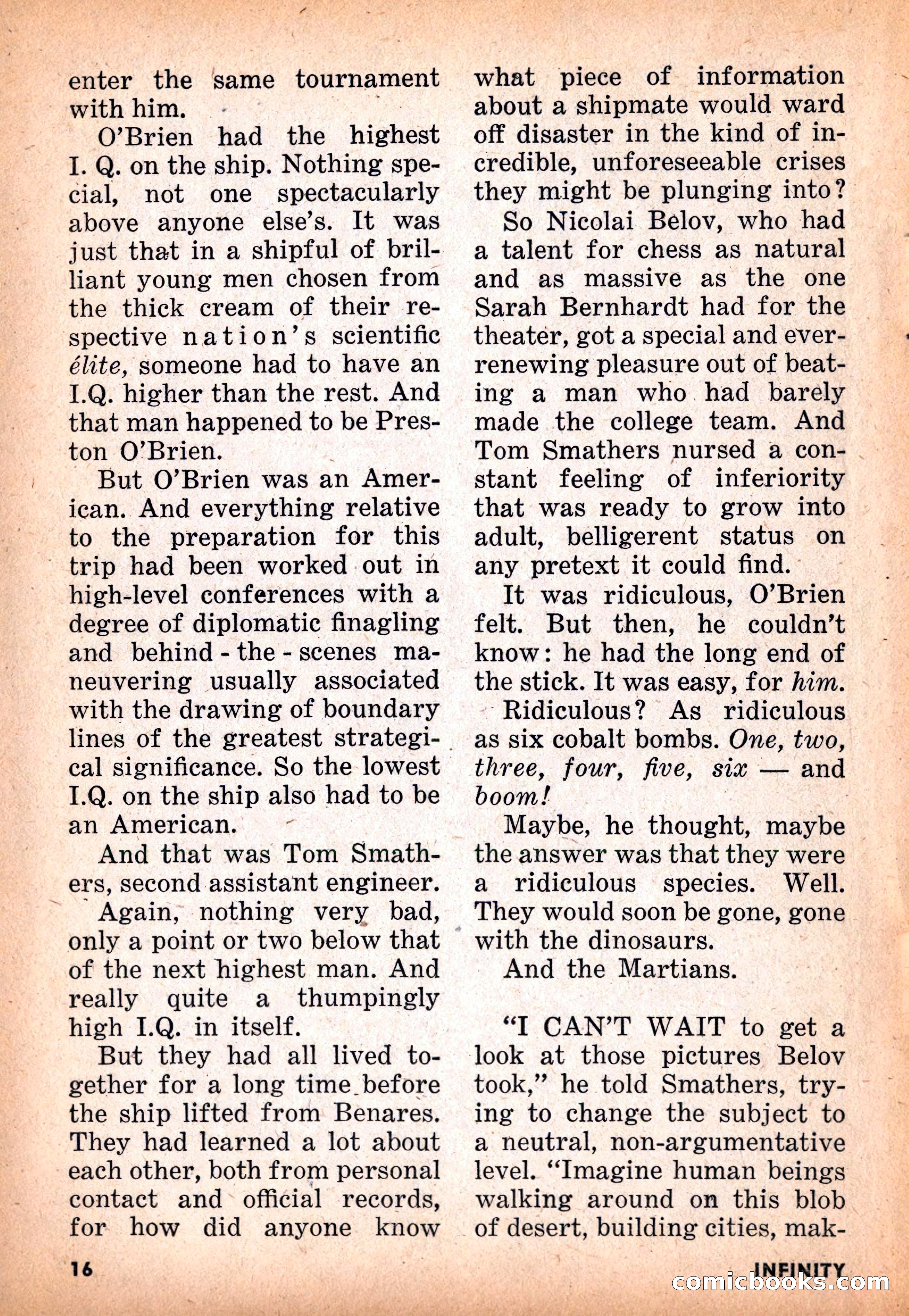 Infinity Science Fiction, November 1955 — page 16 of 132