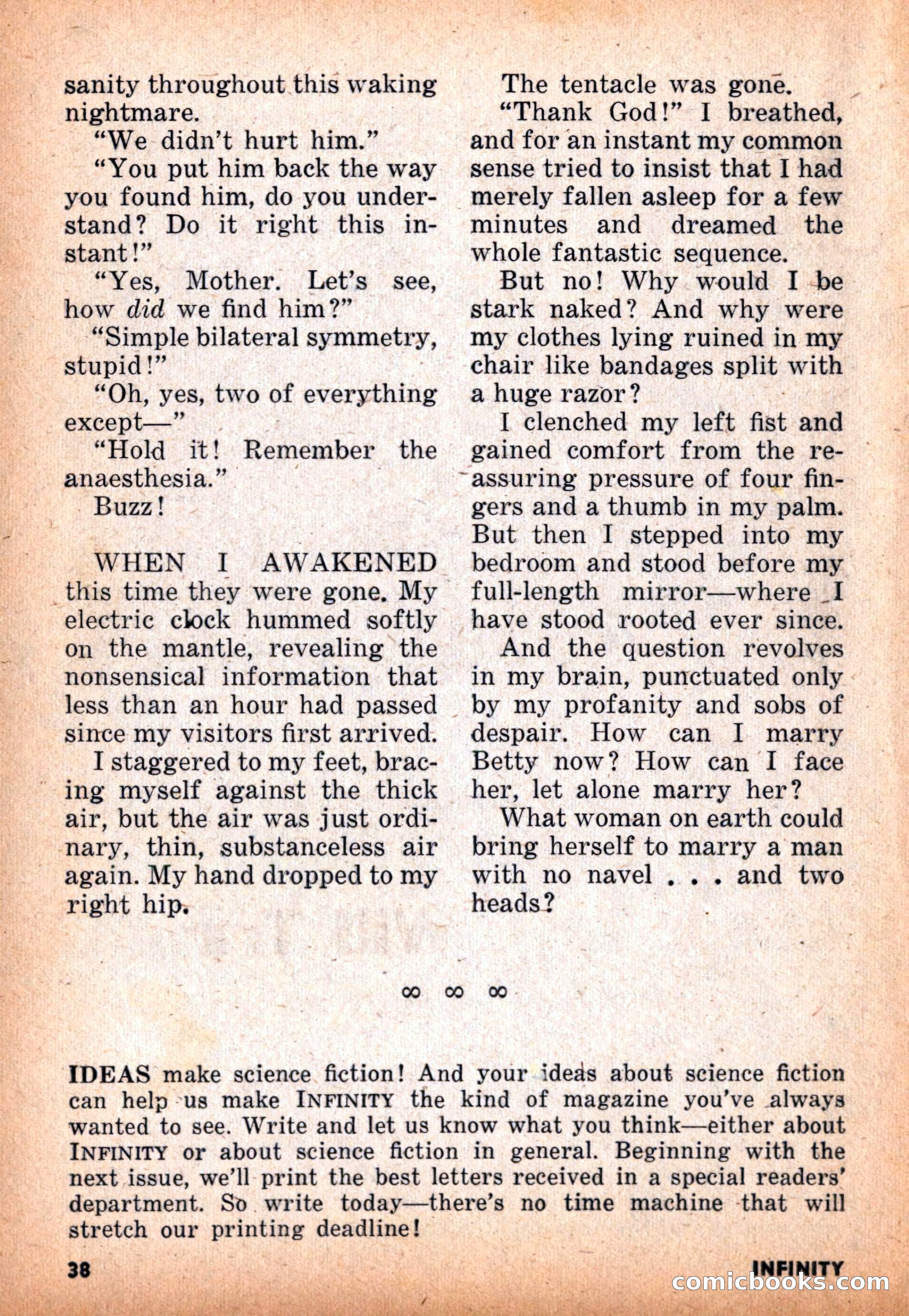 Infinity Science Fiction, November 1955 — page 38 of 132
