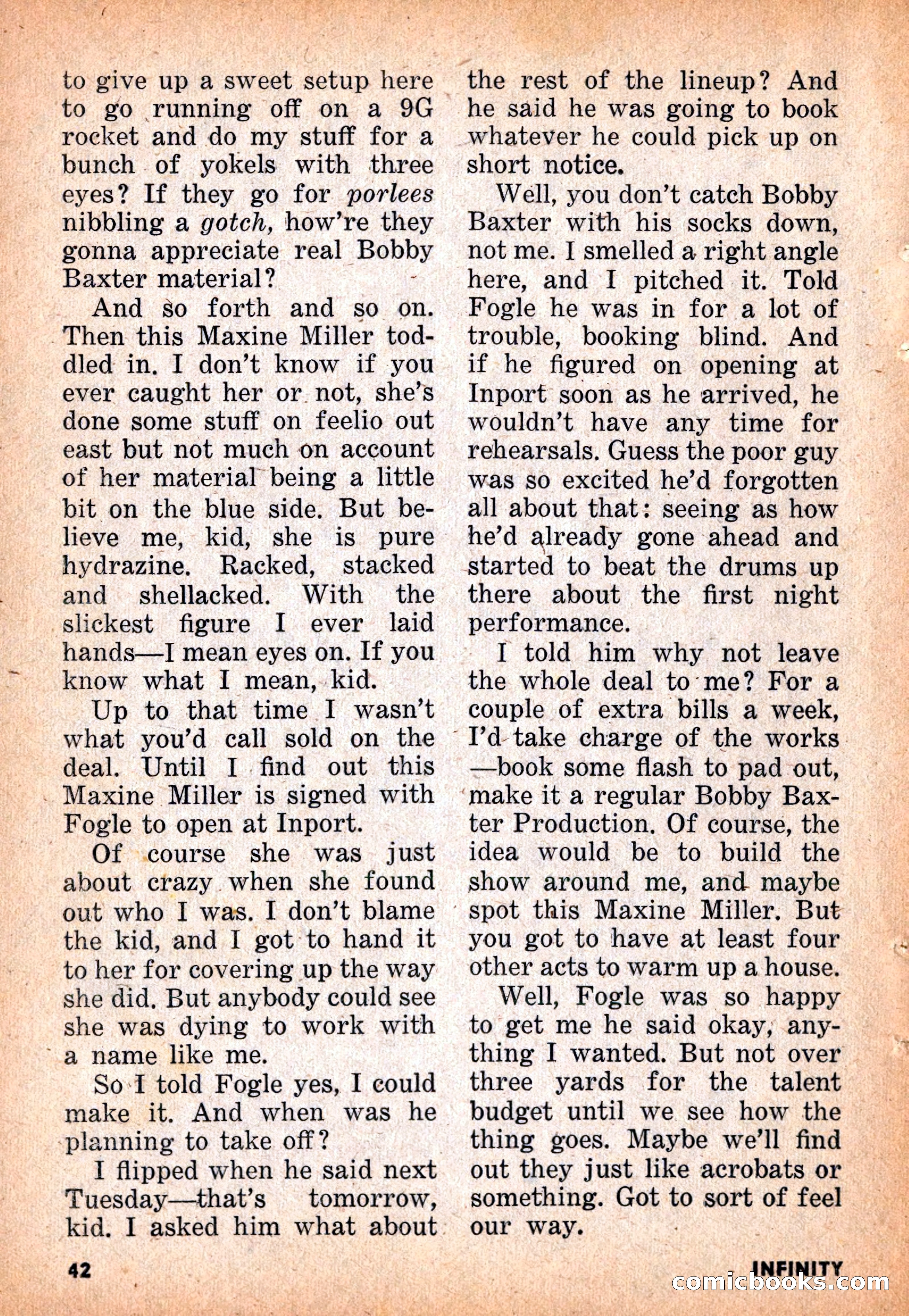 Infinity Science Fiction, November 1955 — page 42 of 132