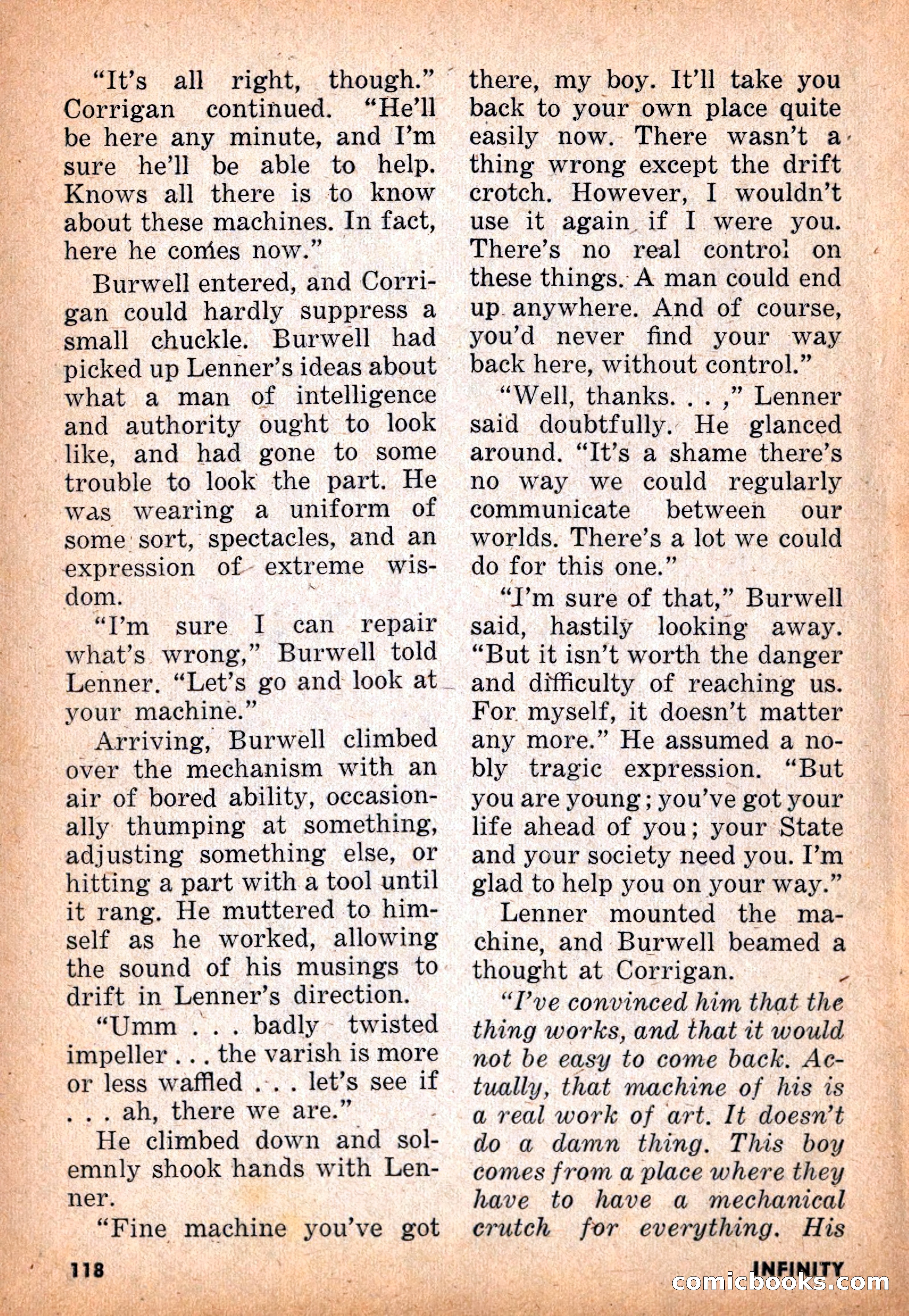 Infinity Science Fiction, November 1955 — page 118 of 132