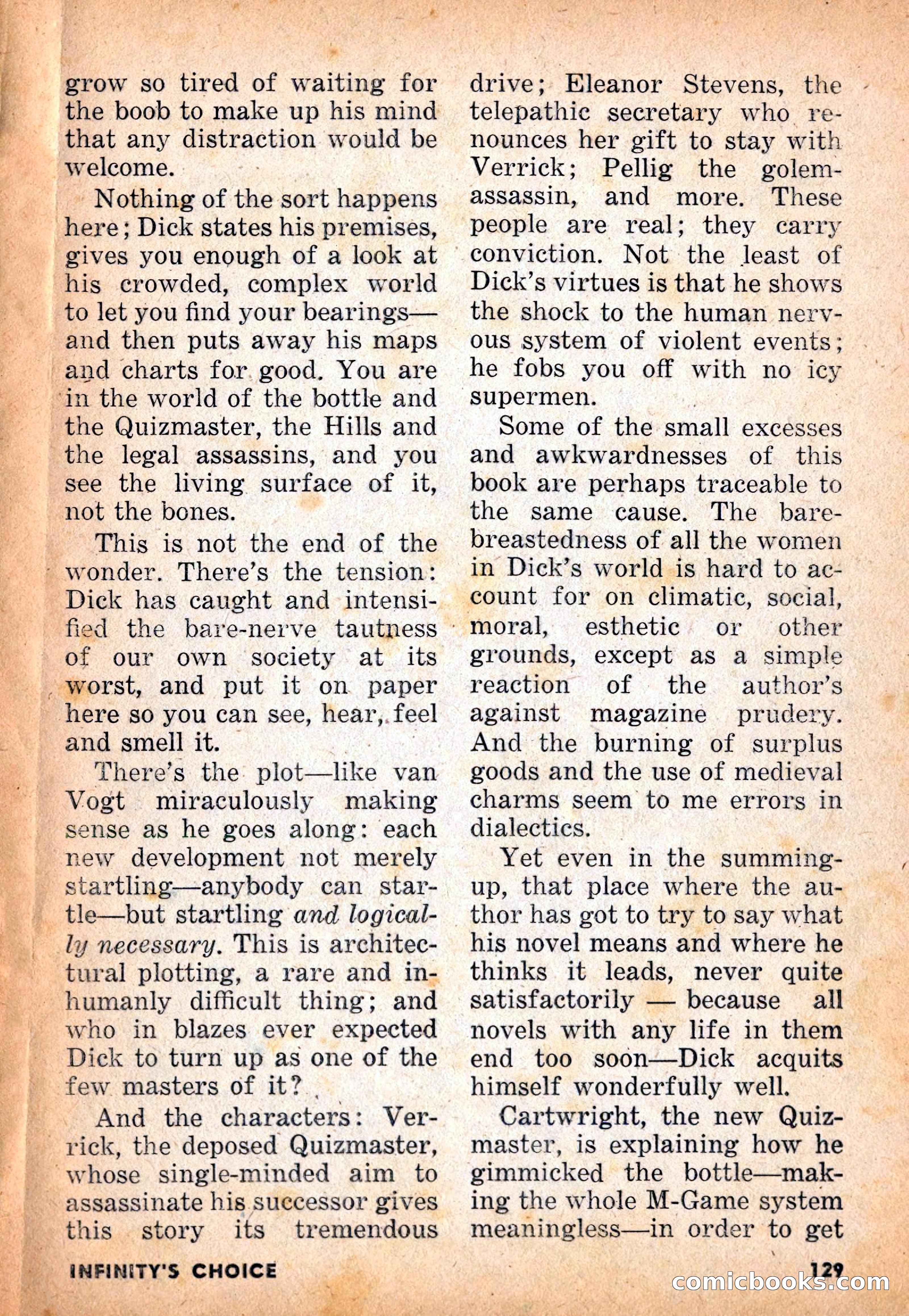 Infinity Science Fiction, November 1955 — page 129 of 132