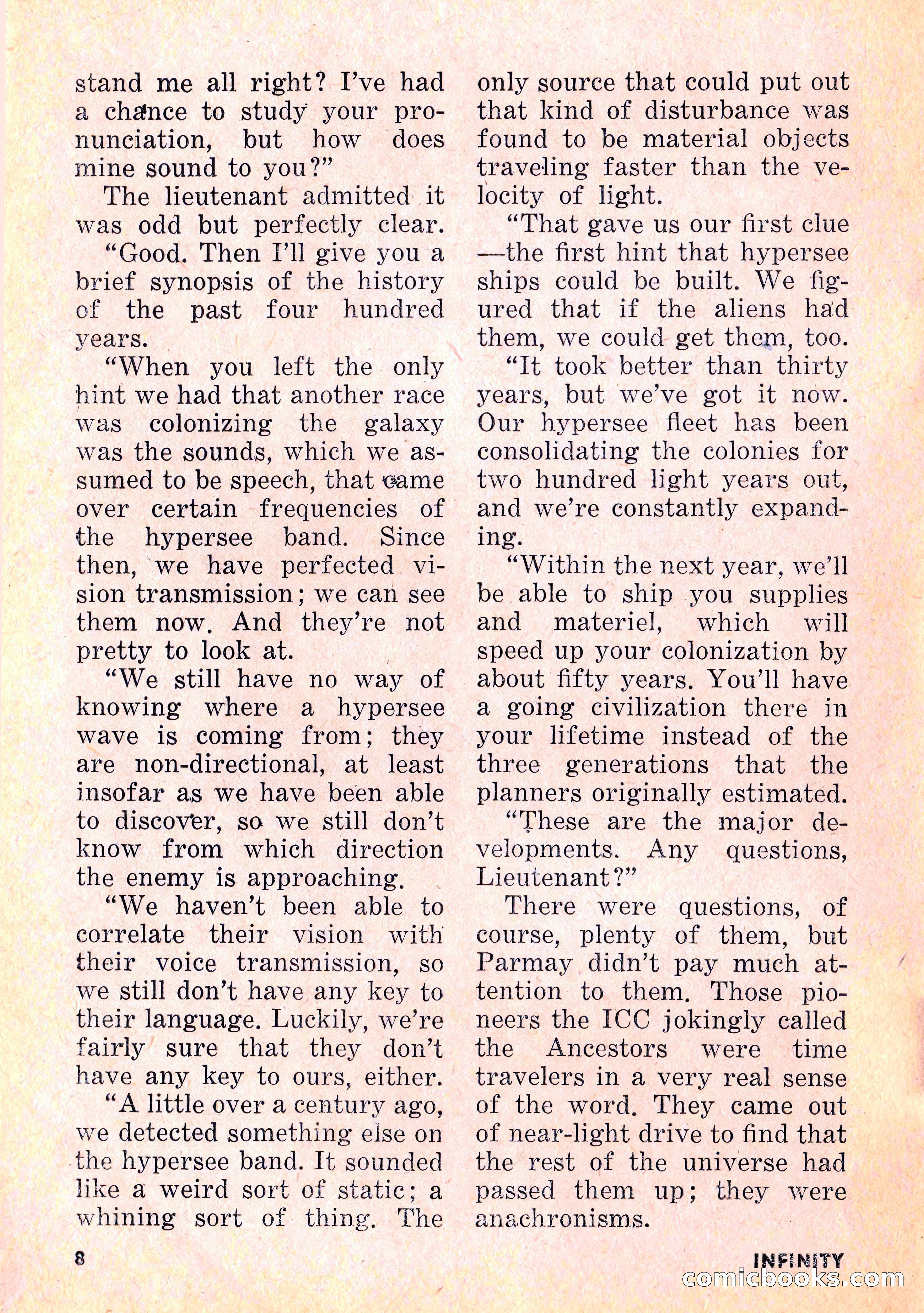 Infinity Science Fiction, February 1956 — page 8 of 132