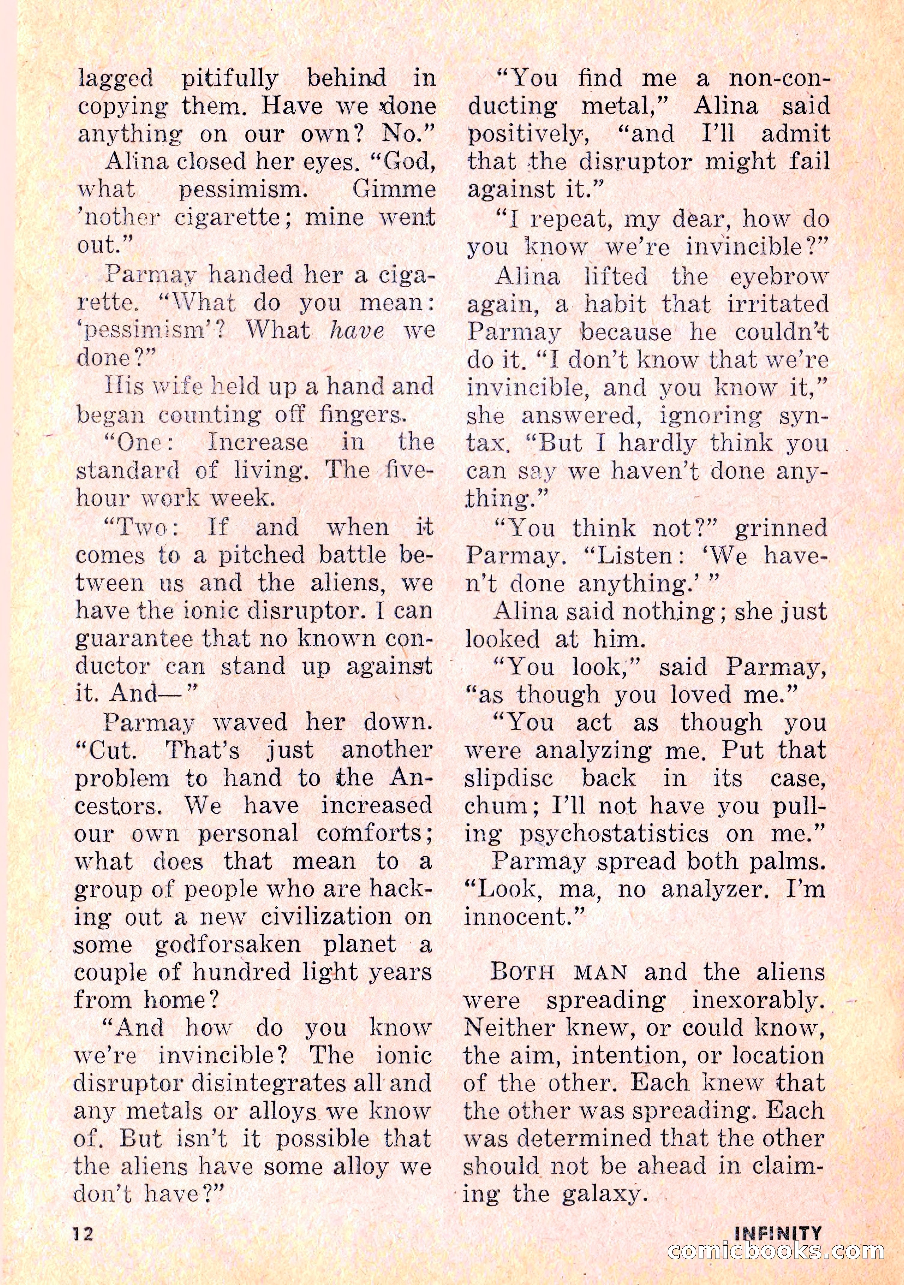 Infinity Science Fiction, February 1956 — page 12 of 132