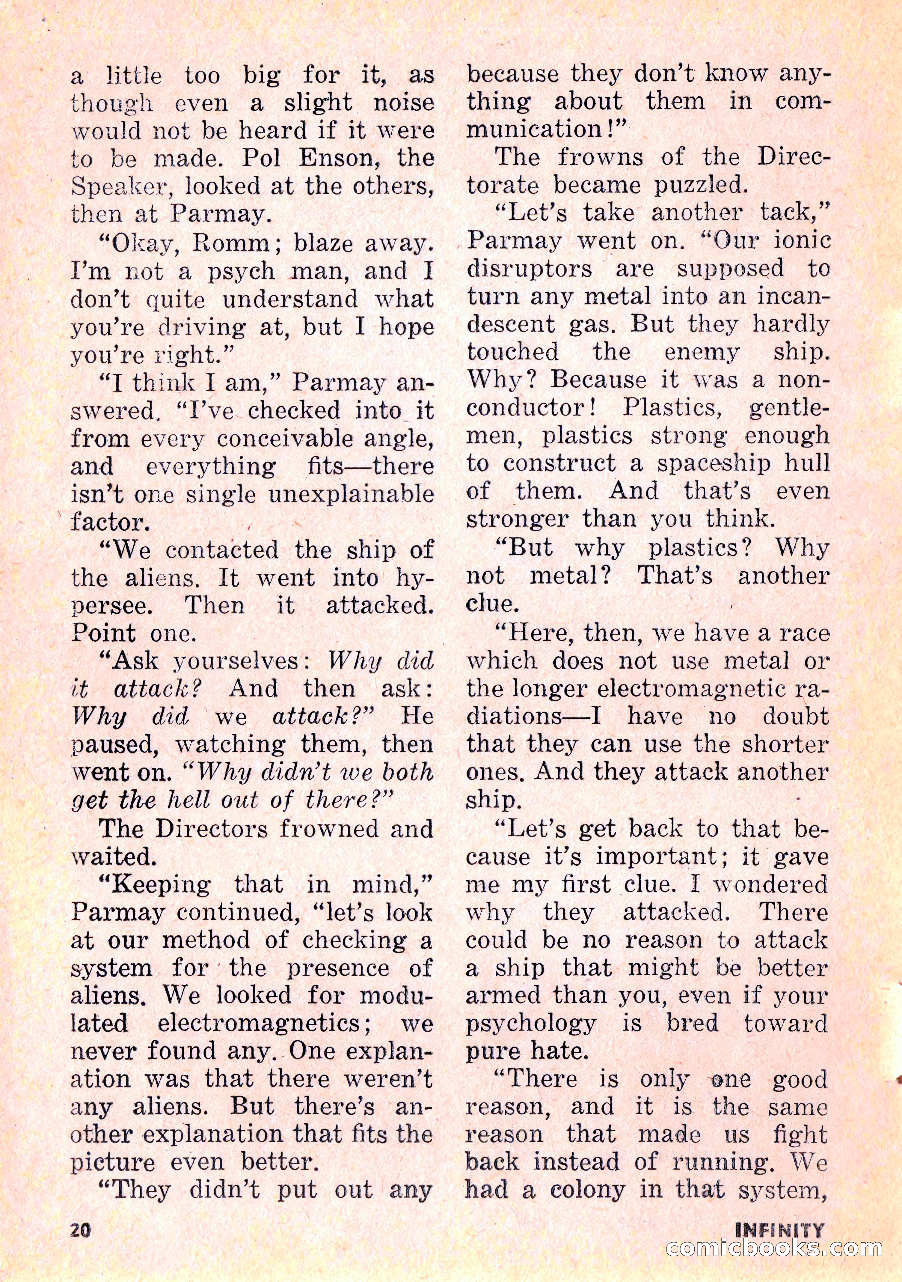 Infinity Science Fiction, February 1956 — page 20 of 132
