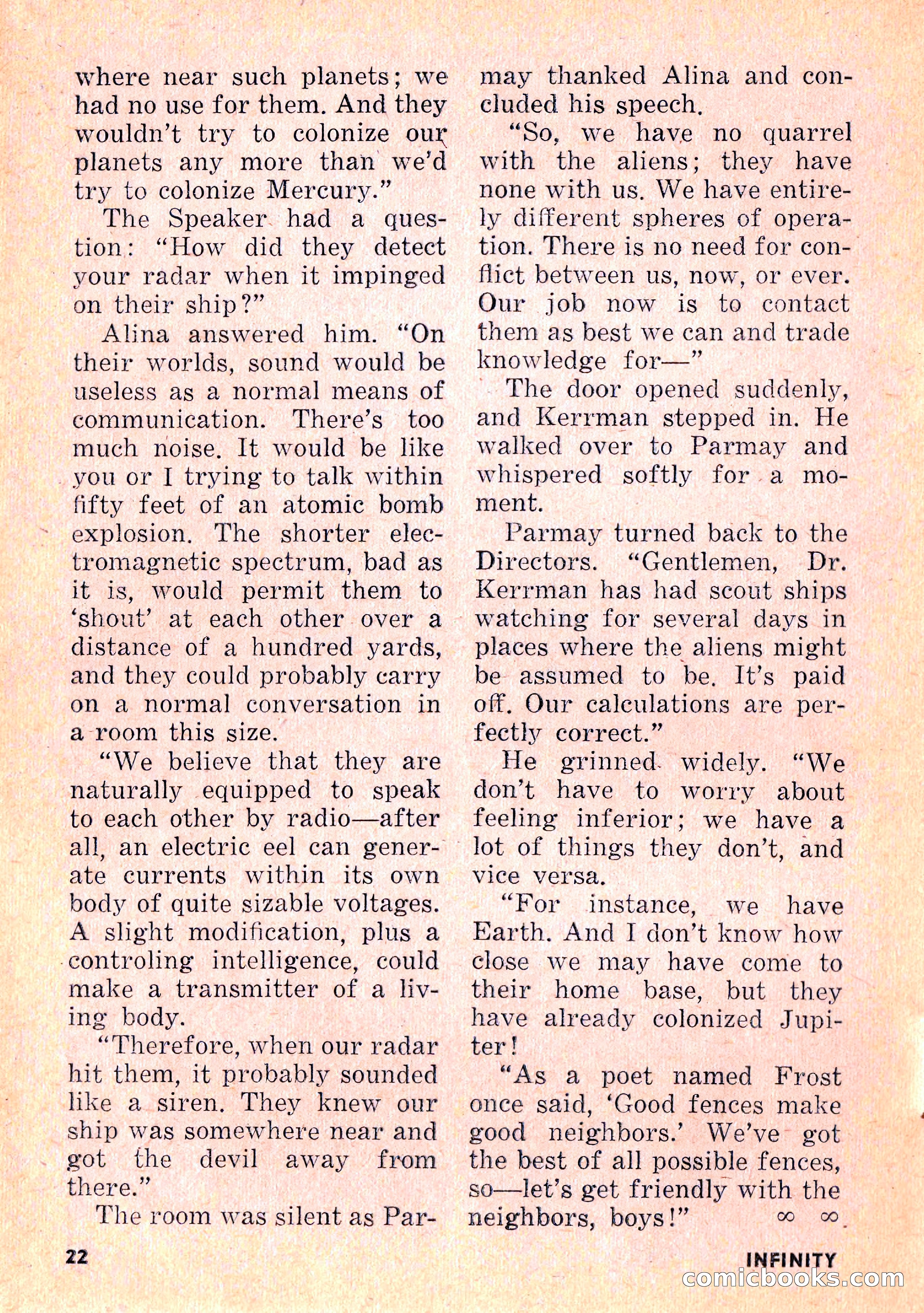 Infinity Science Fiction, February 1956 — page 22 of 132