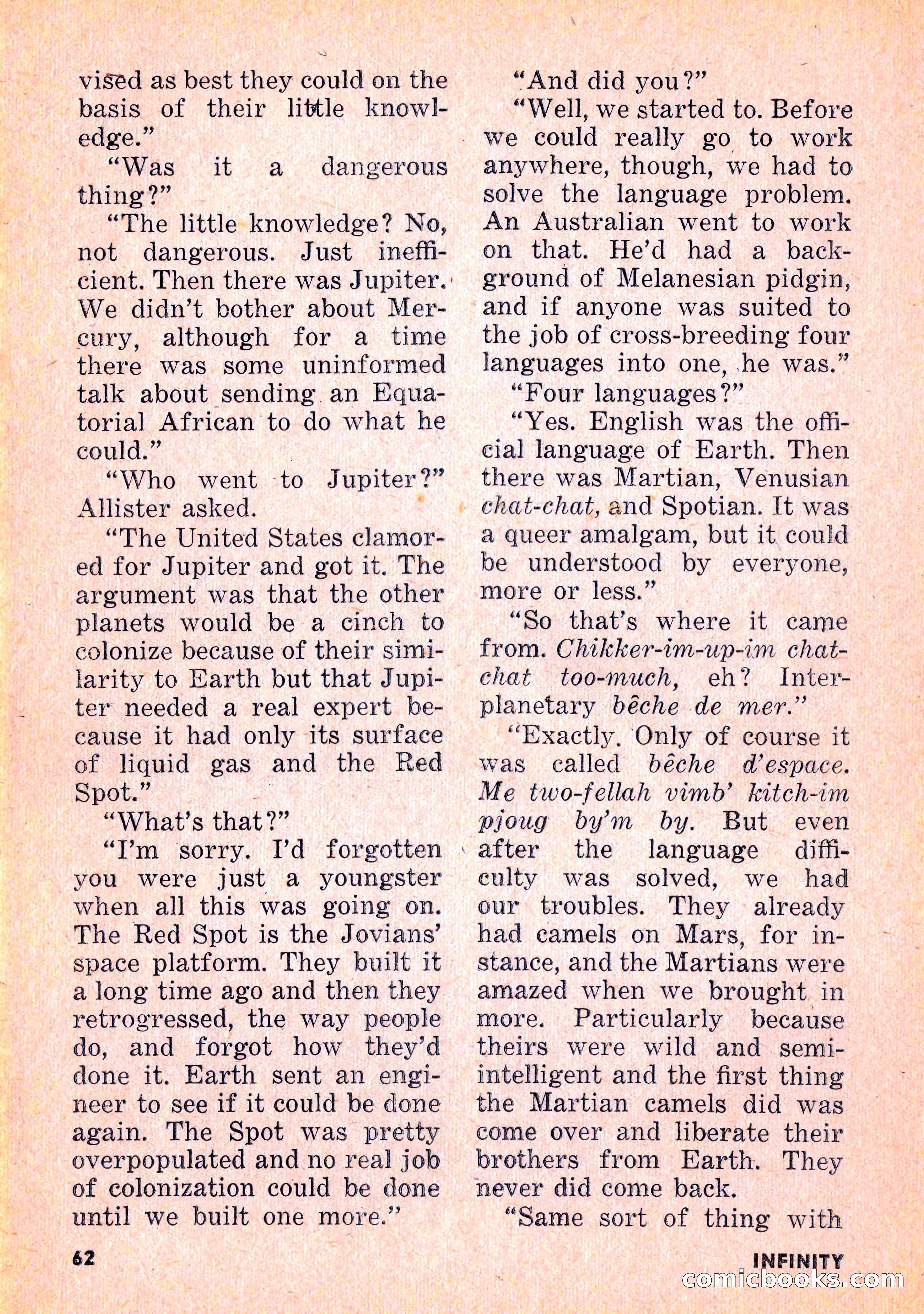 Infinity Science Fiction, February 1956 — page 62 of 132