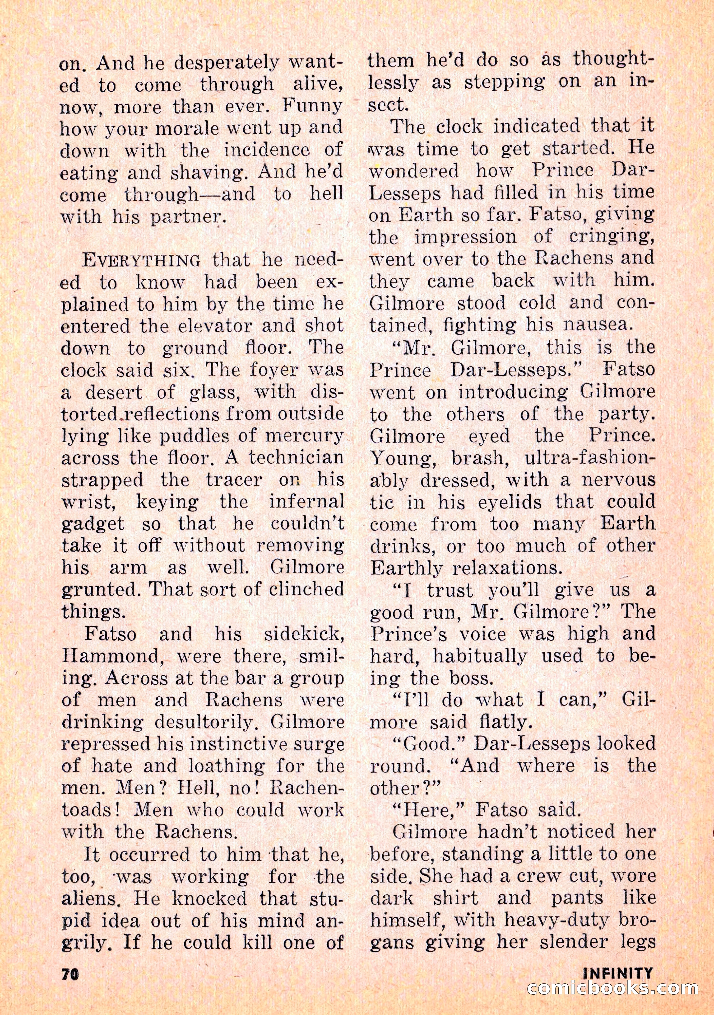 Infinity Science Fiction, February 1956 — page 70 of 132