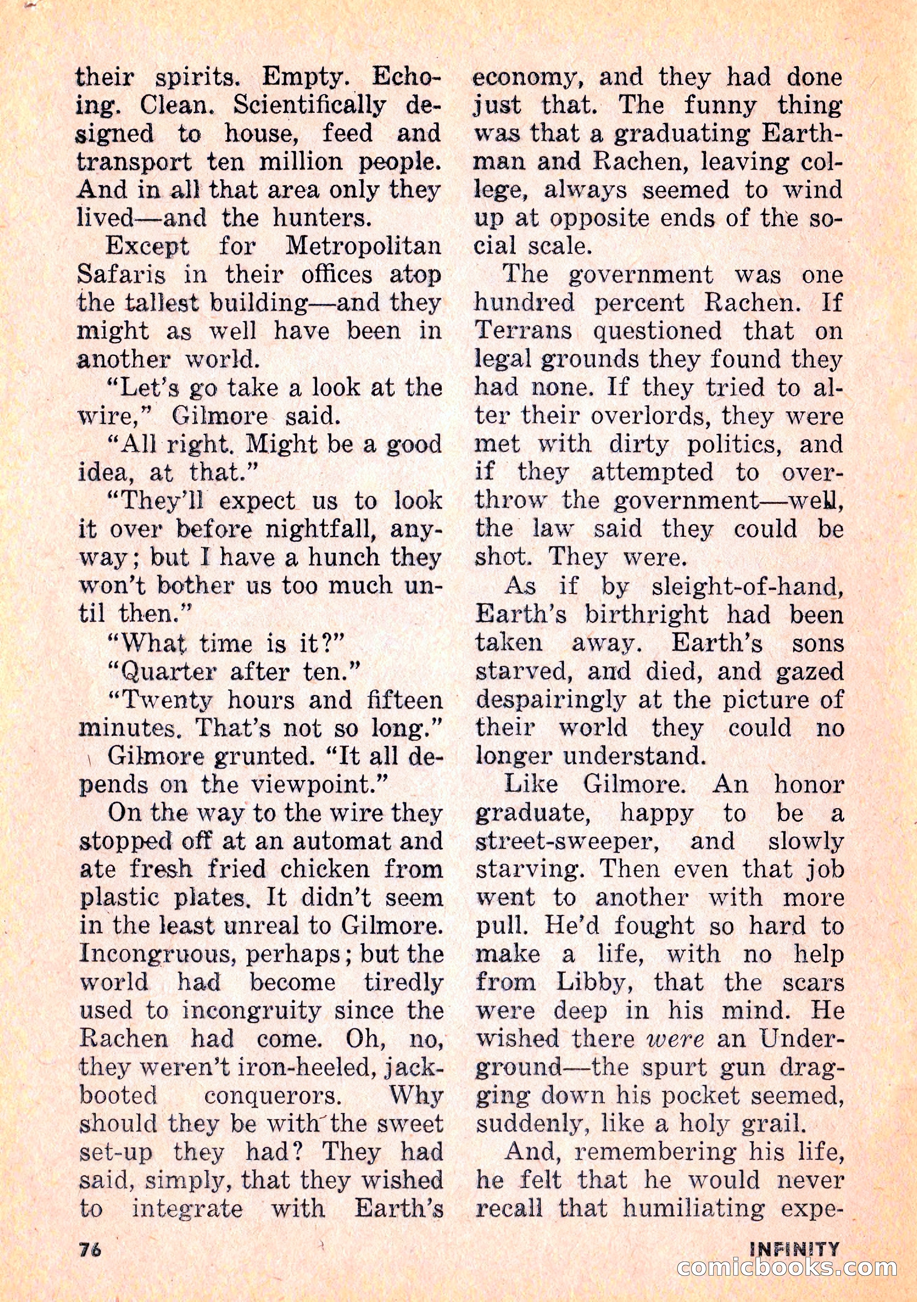 Infinity Science Fiction, February 1956 — page 76 of 132
