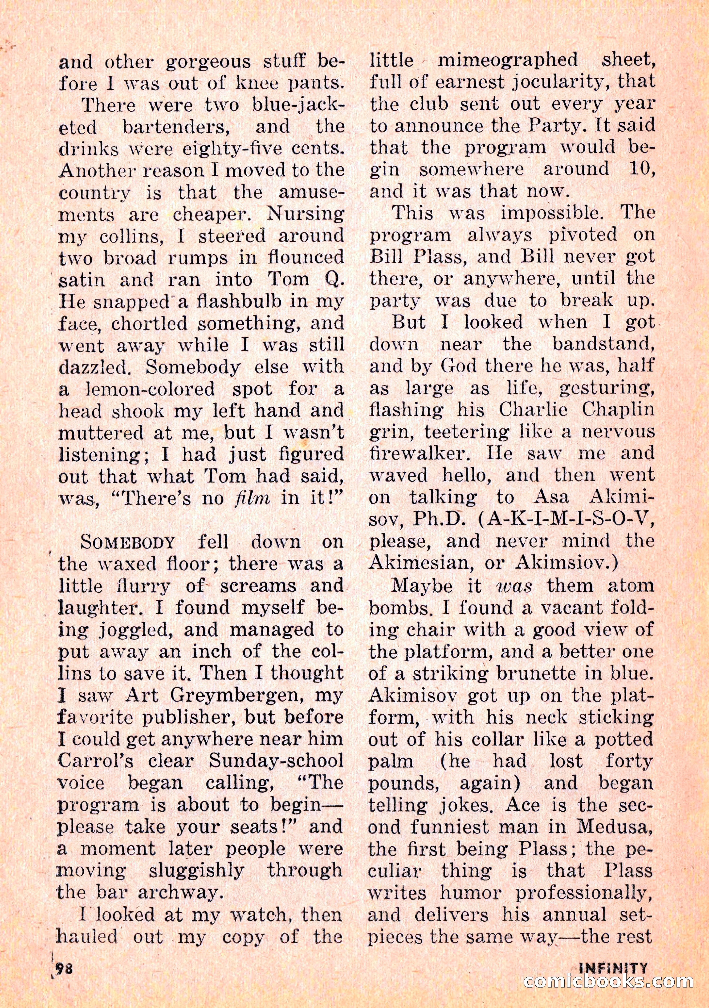 Infinity Science Fiction, February 1956 — page 98 of 132