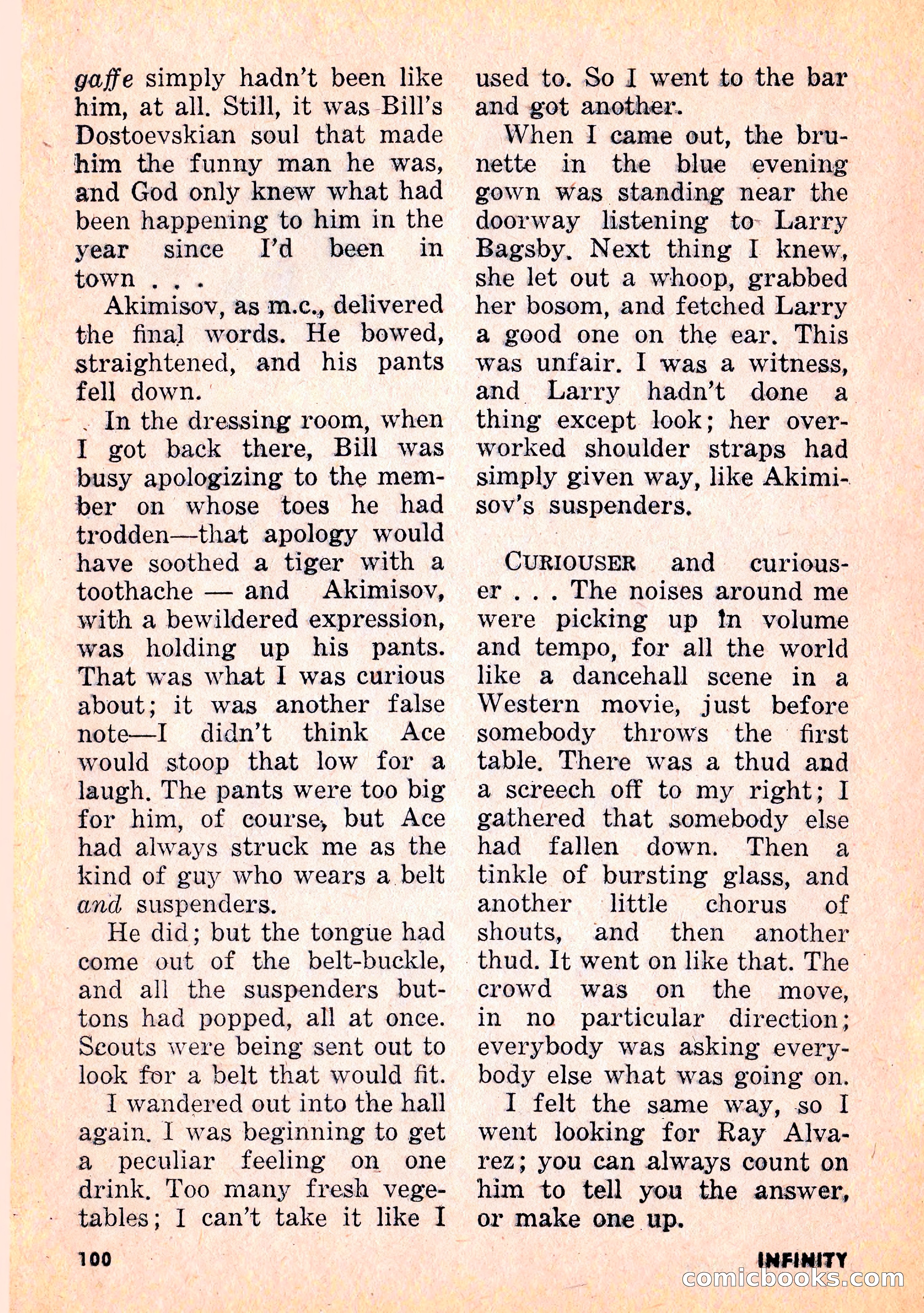 Infinity Science Fiction, February 1956 — page 100 of 132