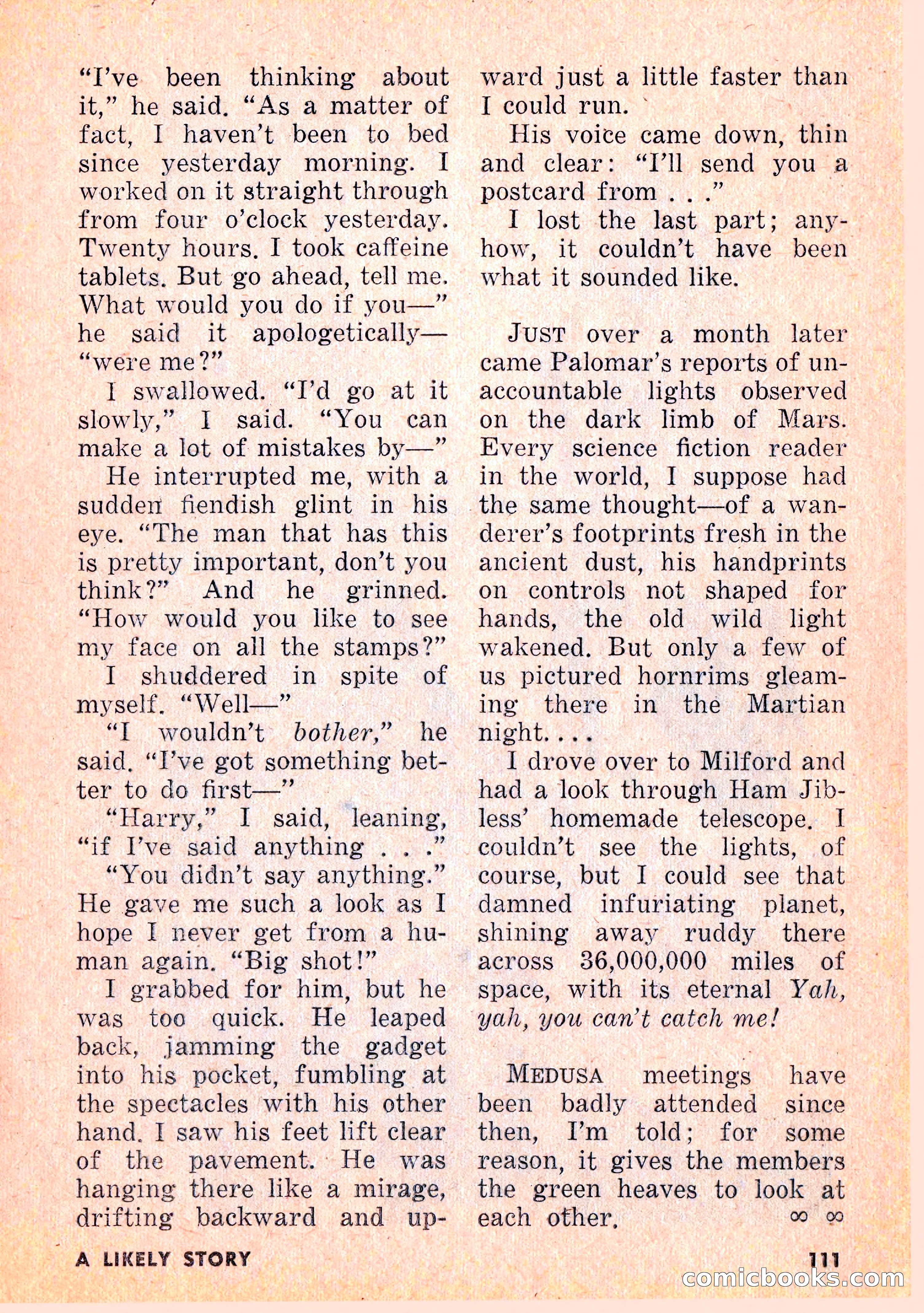 Infinity Science Fiction, February 1956 — page 111 of 132