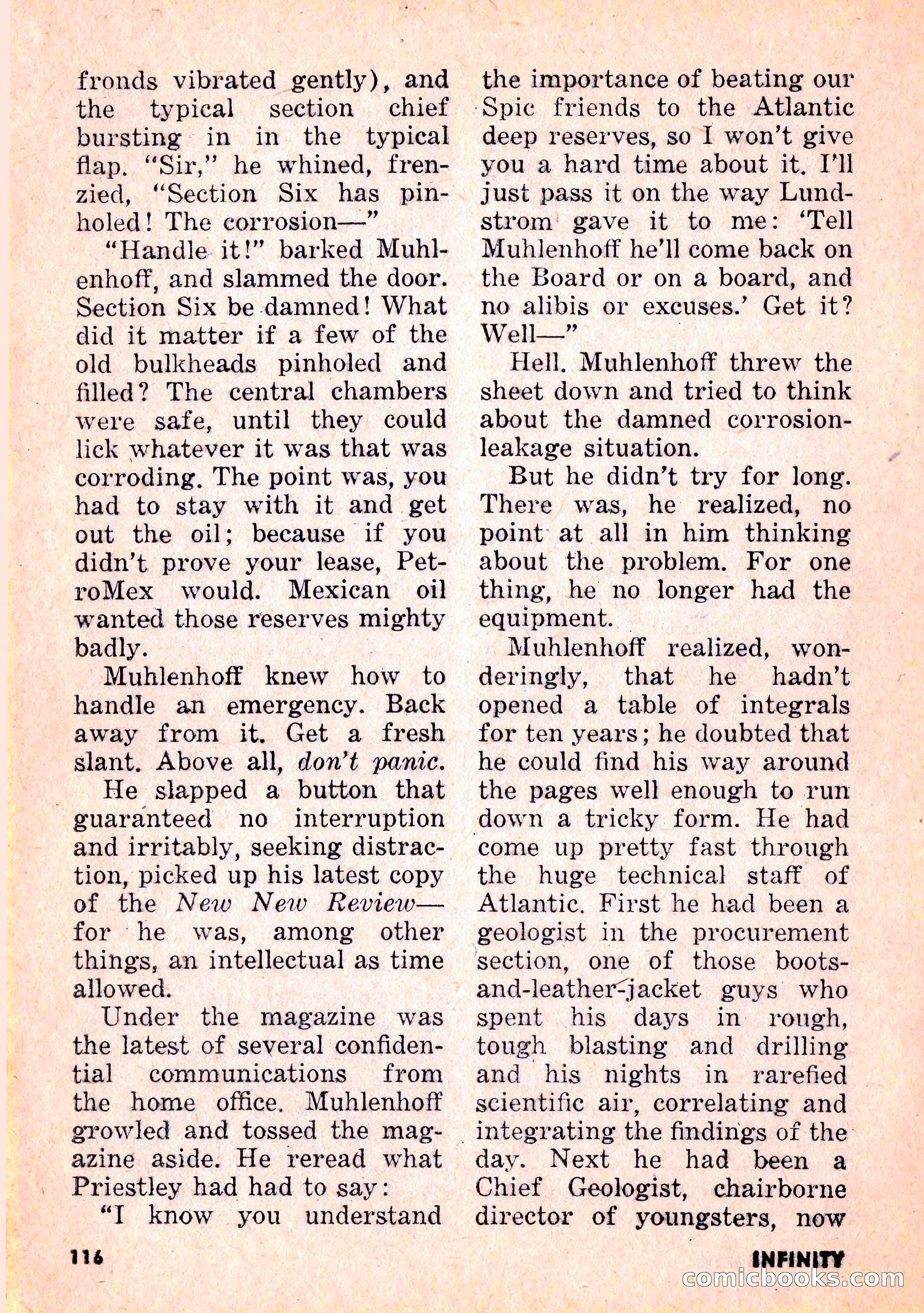 Infinity Science Fiction, February 1956 — page 116 of 132
