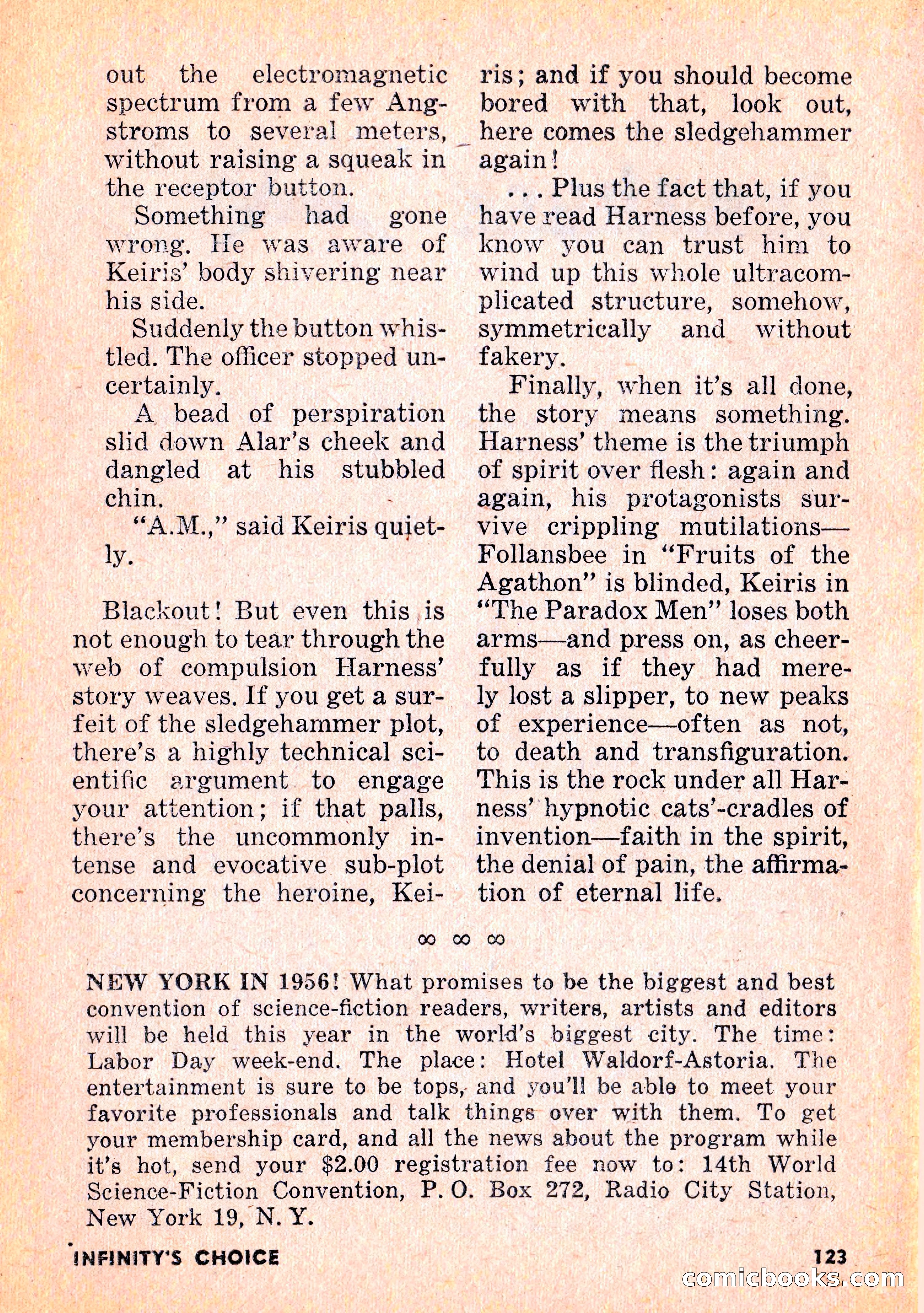 Infinity Science Fiction, February 1956 — page 123 of 132
