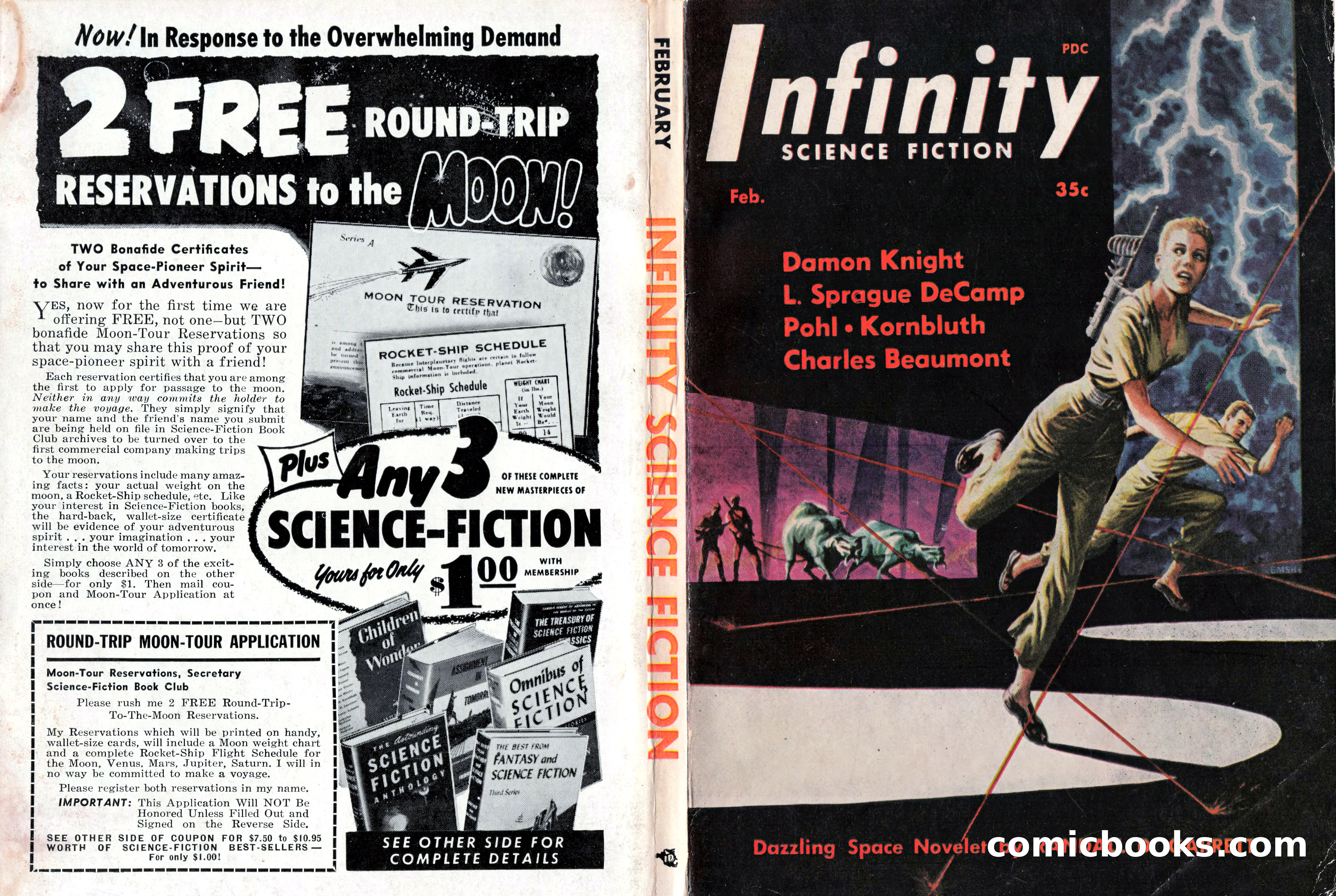 Infinity Science Fiction, February 1956 — page 132 of 132