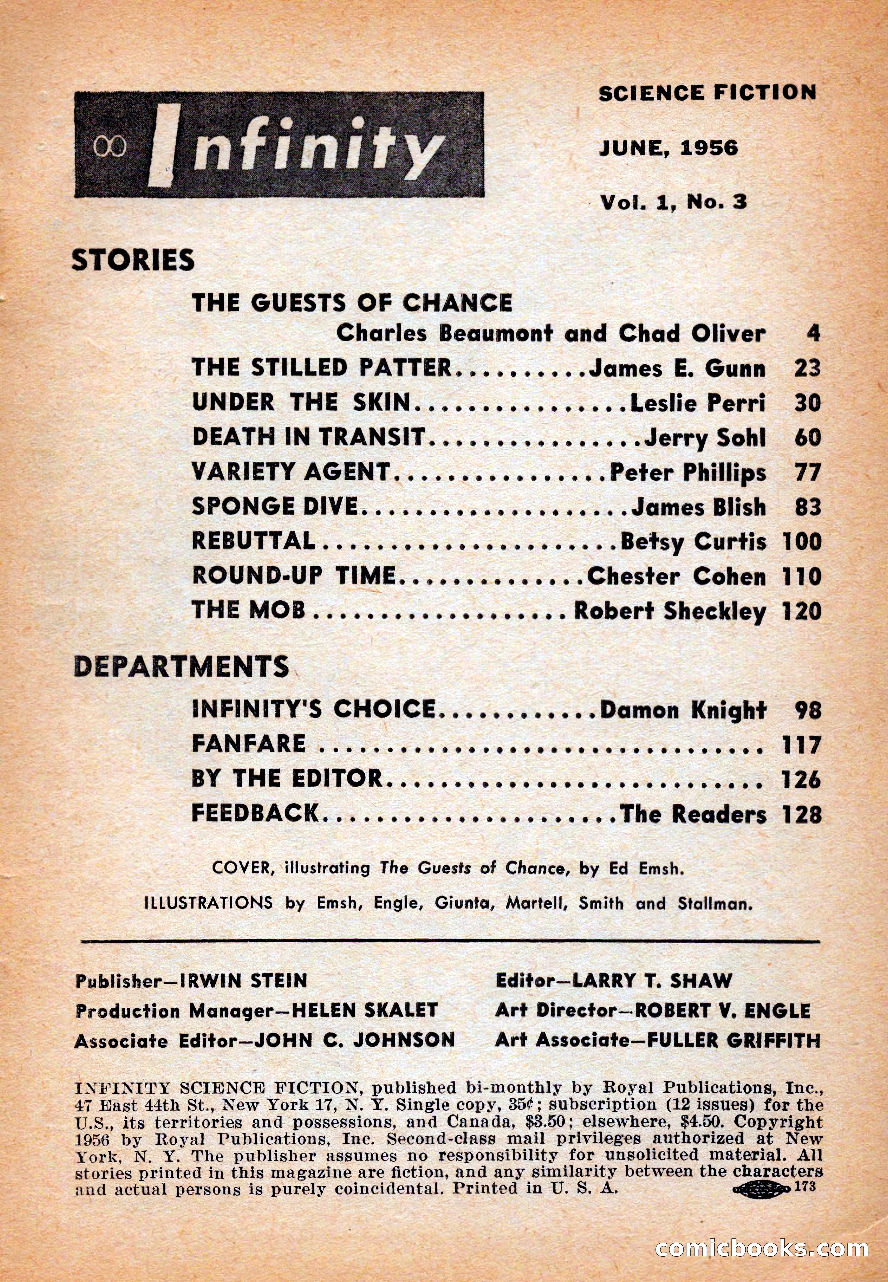 Infinity Science Fiction, June 1956 — page 3 of 132