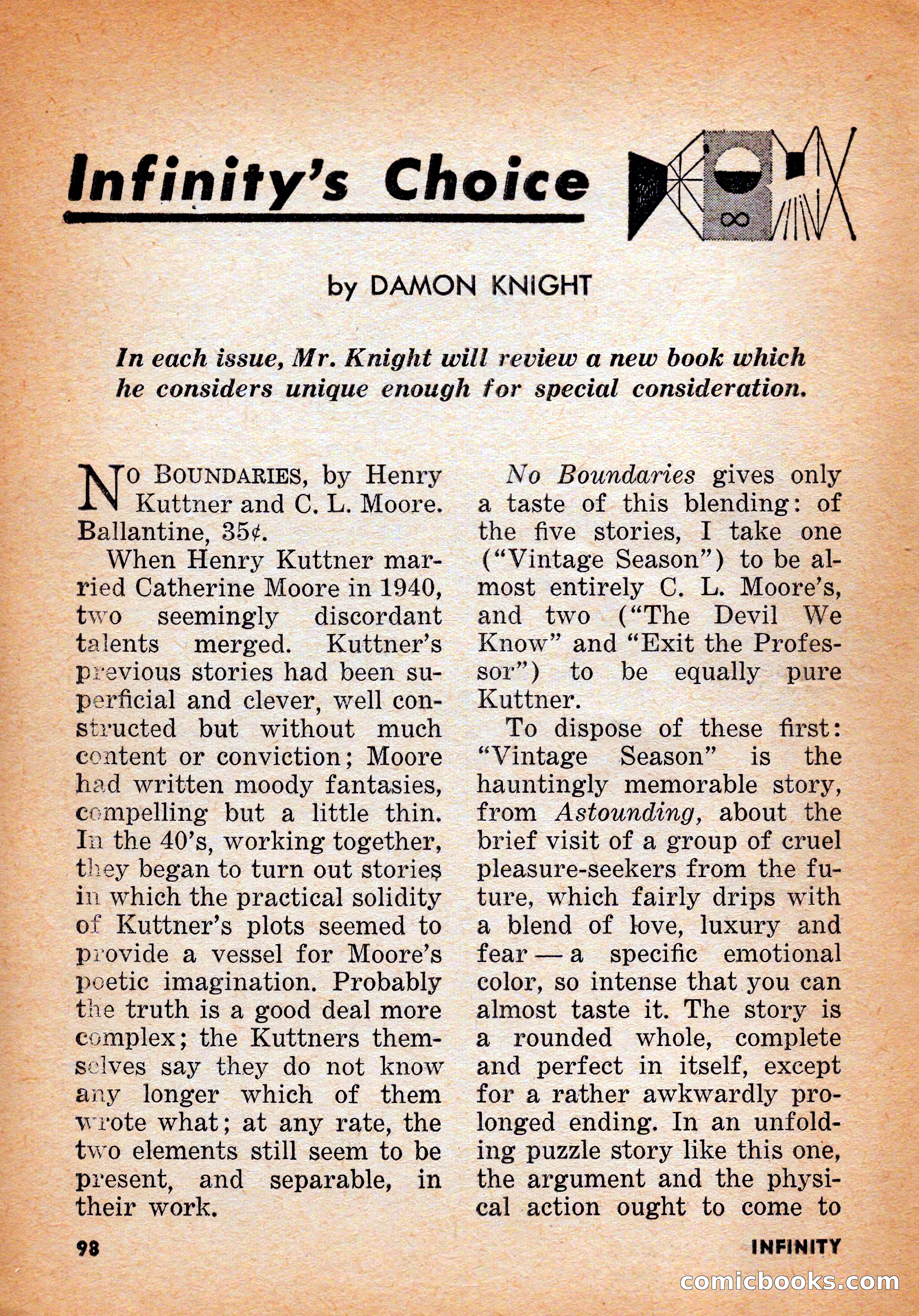 Infinity Science Fiction, June 1956 — page 98 of 132