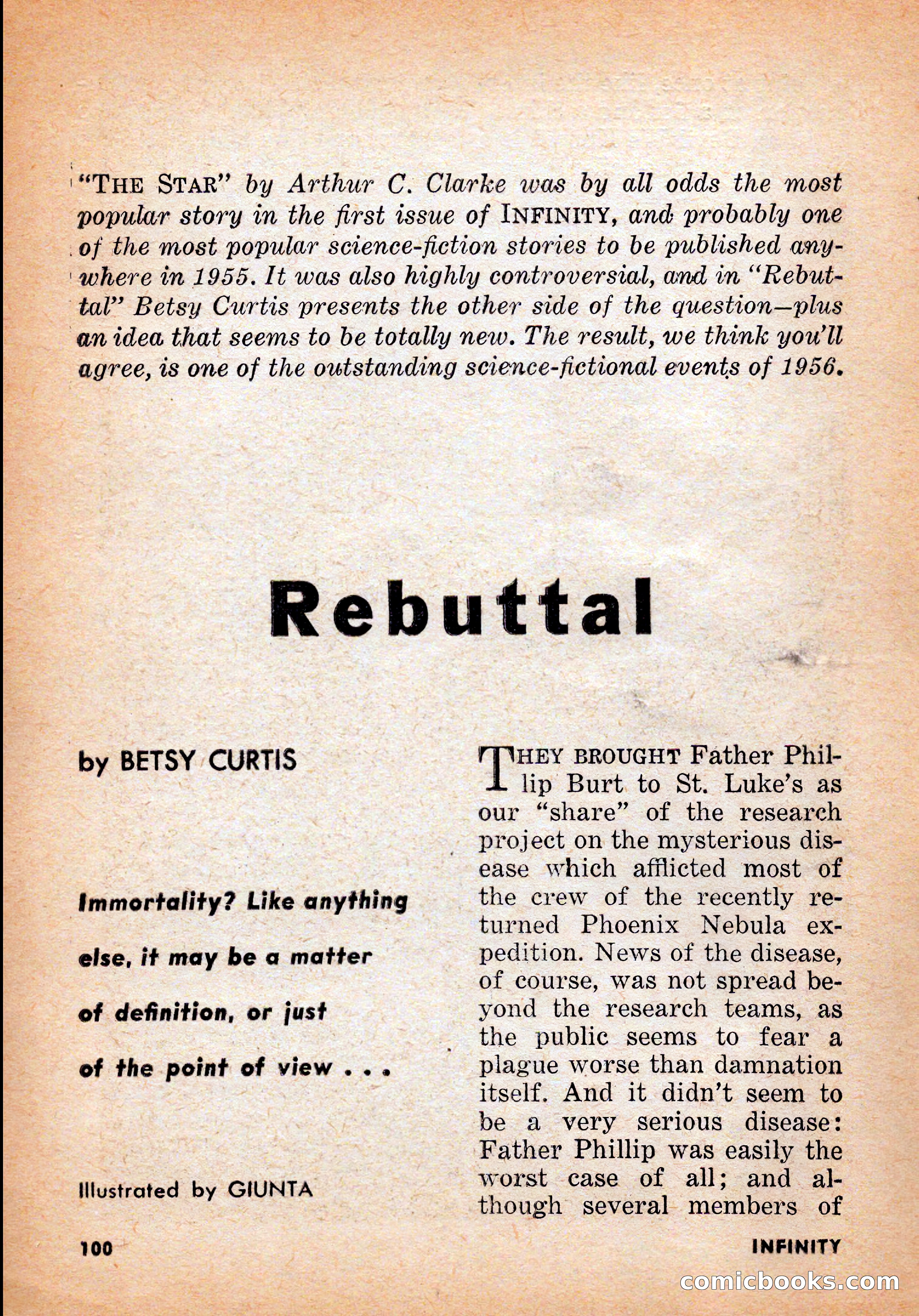Infinity Science Fiction, June 1956 — page 100 of 132