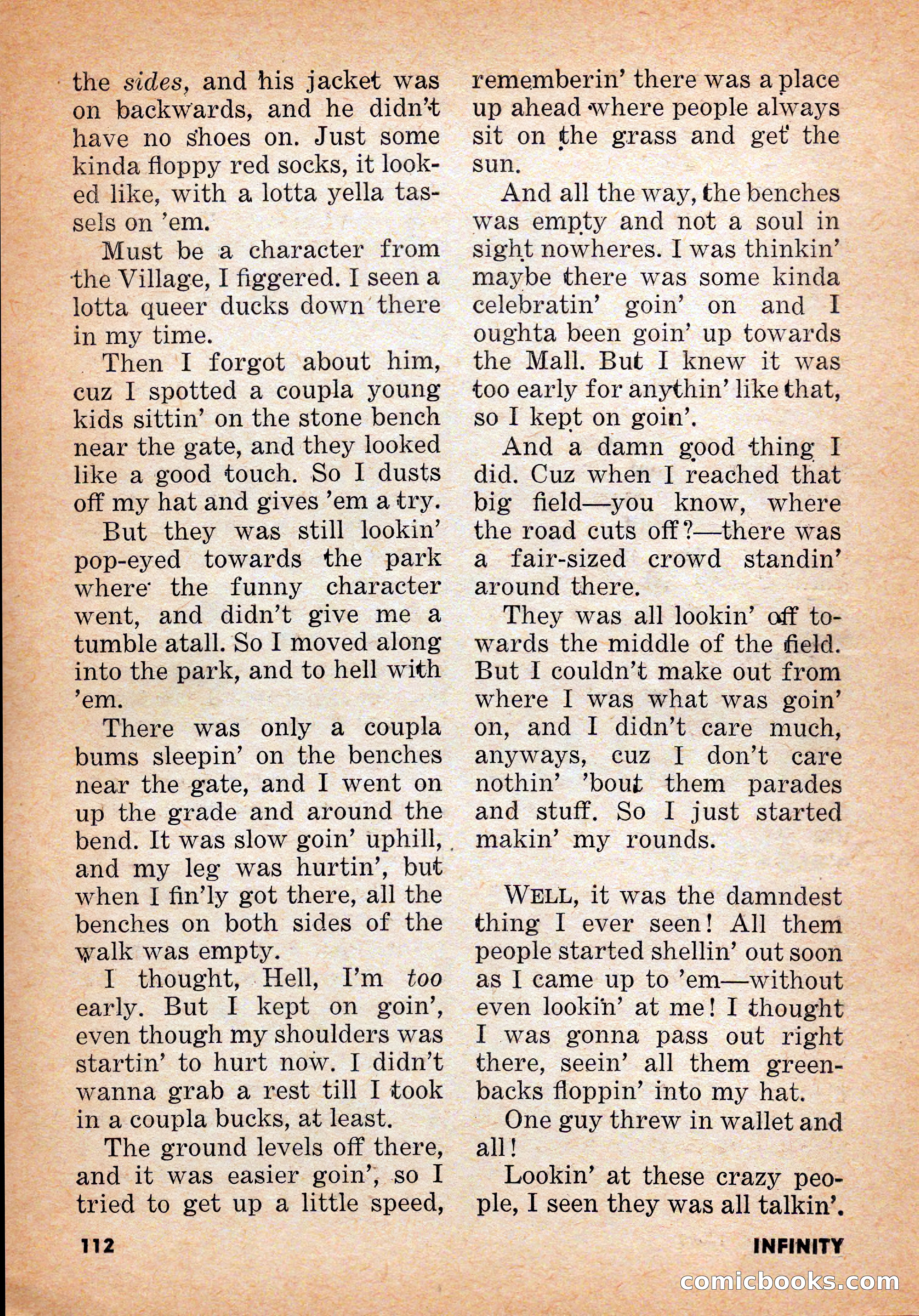 Infinity Science Fiction, June 1956 — page 112 of 132