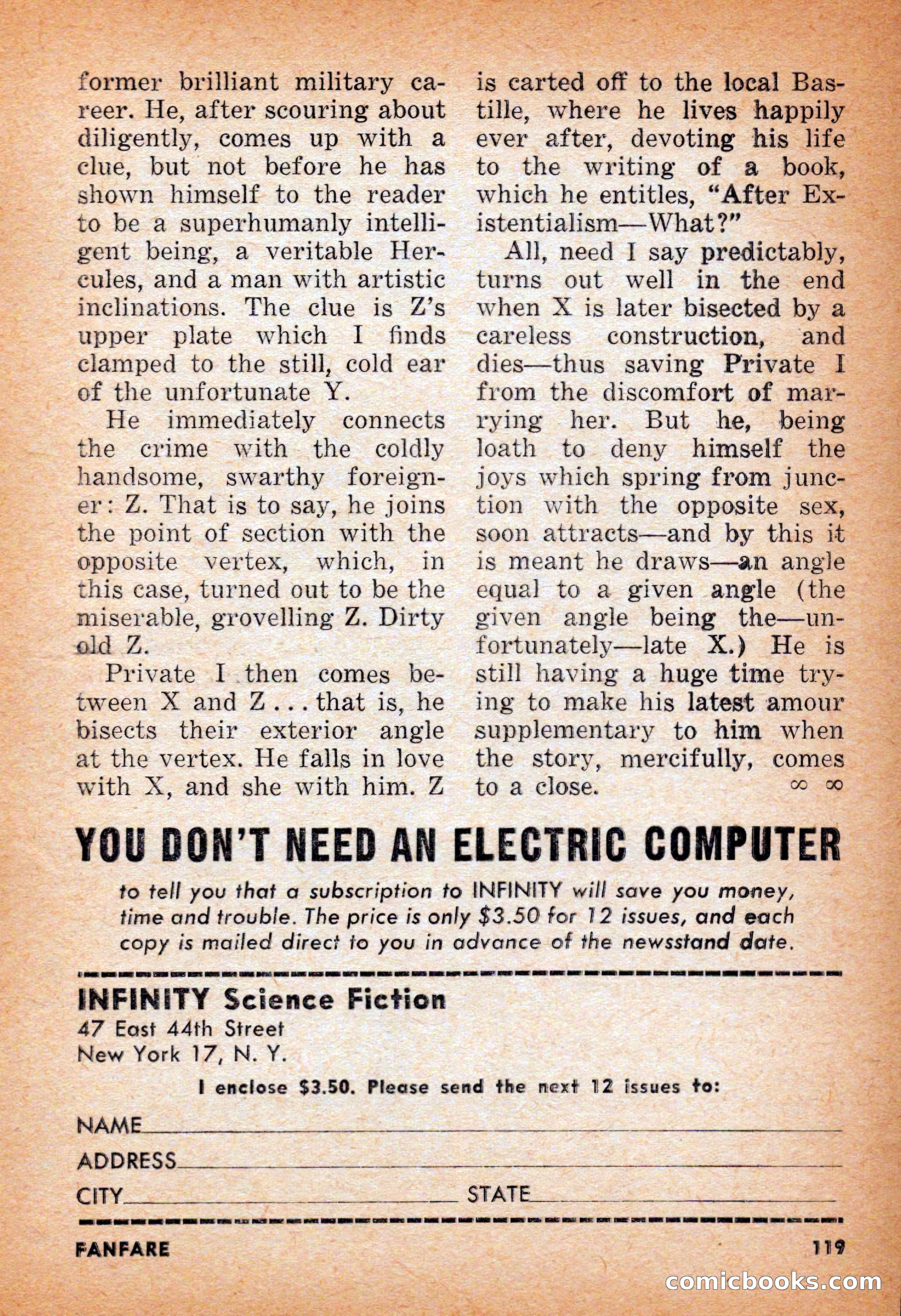 Infinity Science Fiction, June 1956 — page 119 of 132