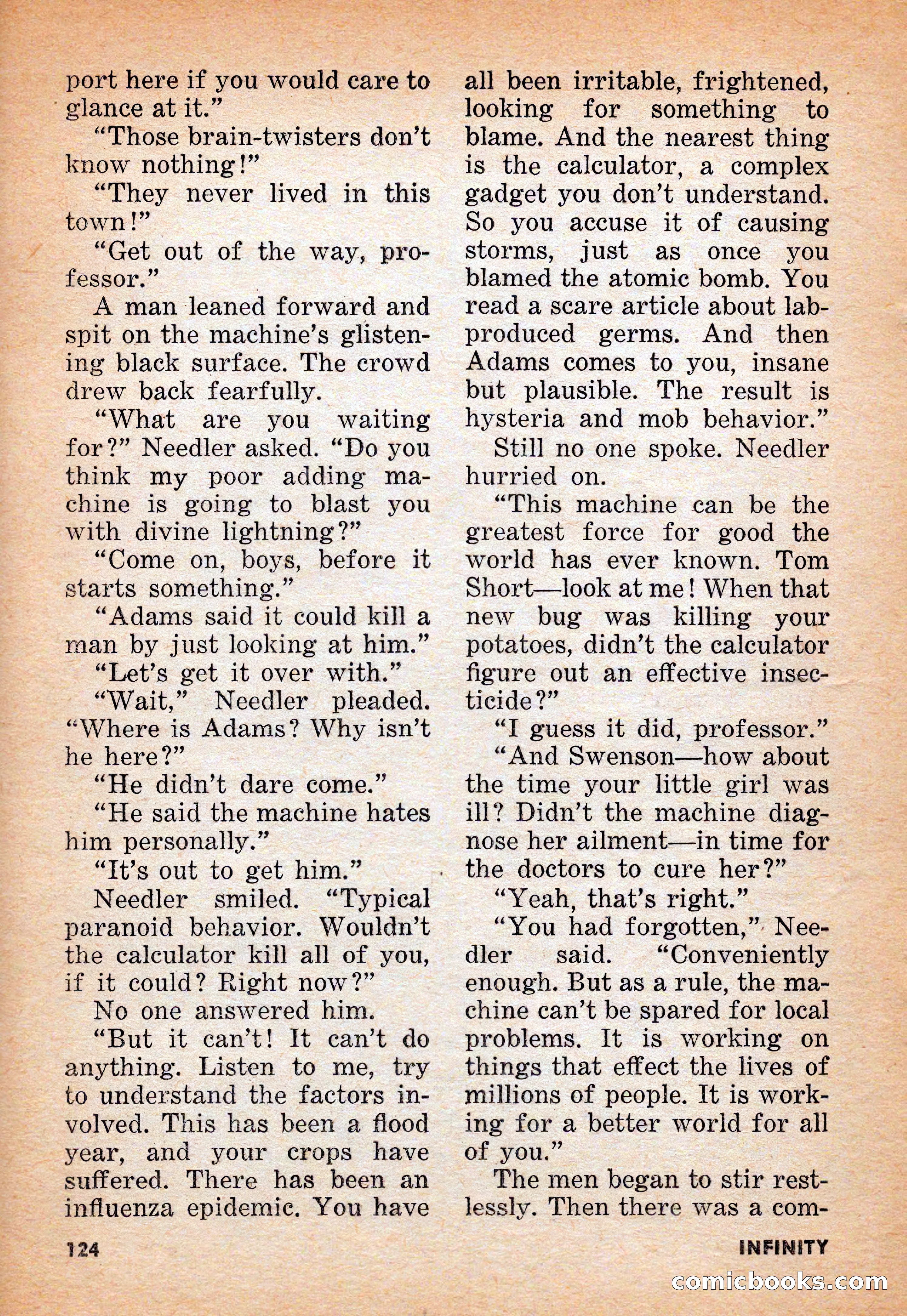 Infinity Science Fiction, June 1956 — page 124 of 132