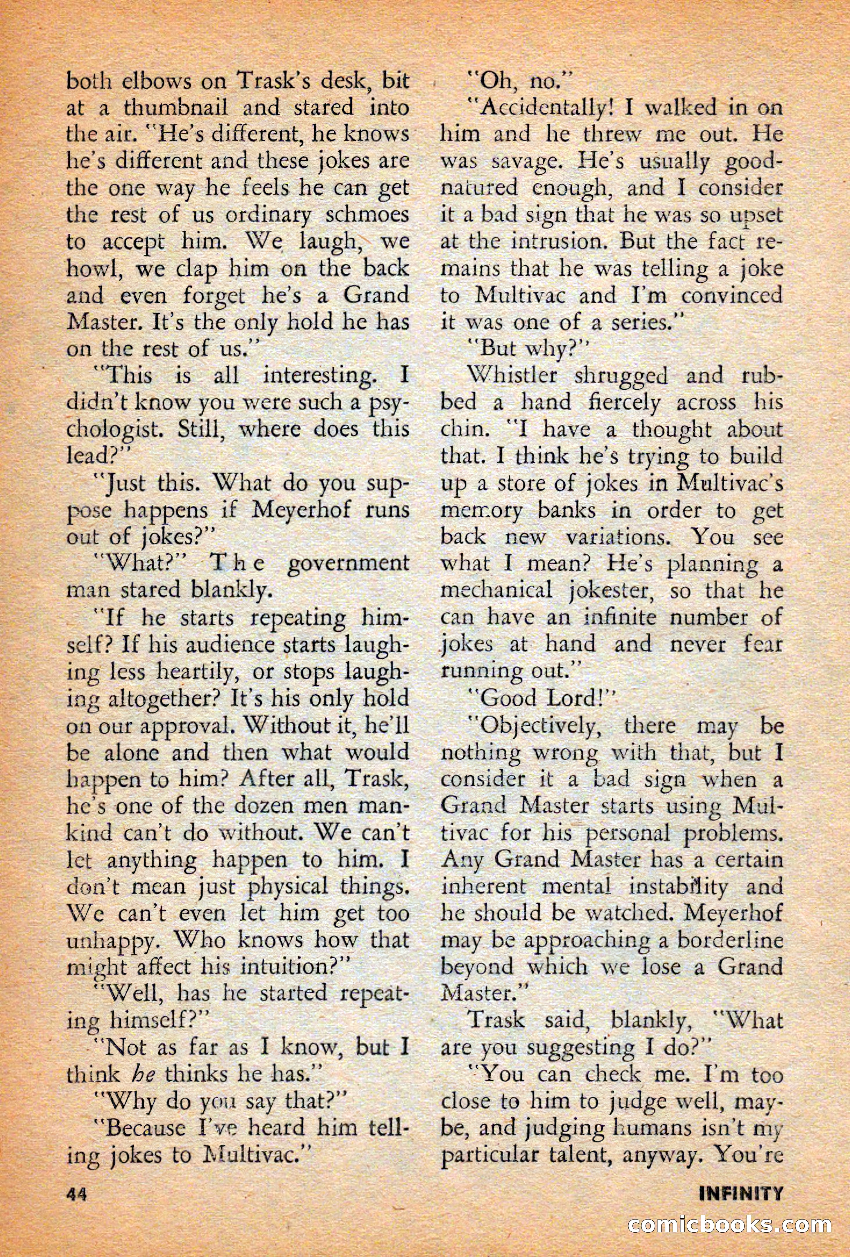 Infinity Science Fiction, December 1956 — page 44 of 132