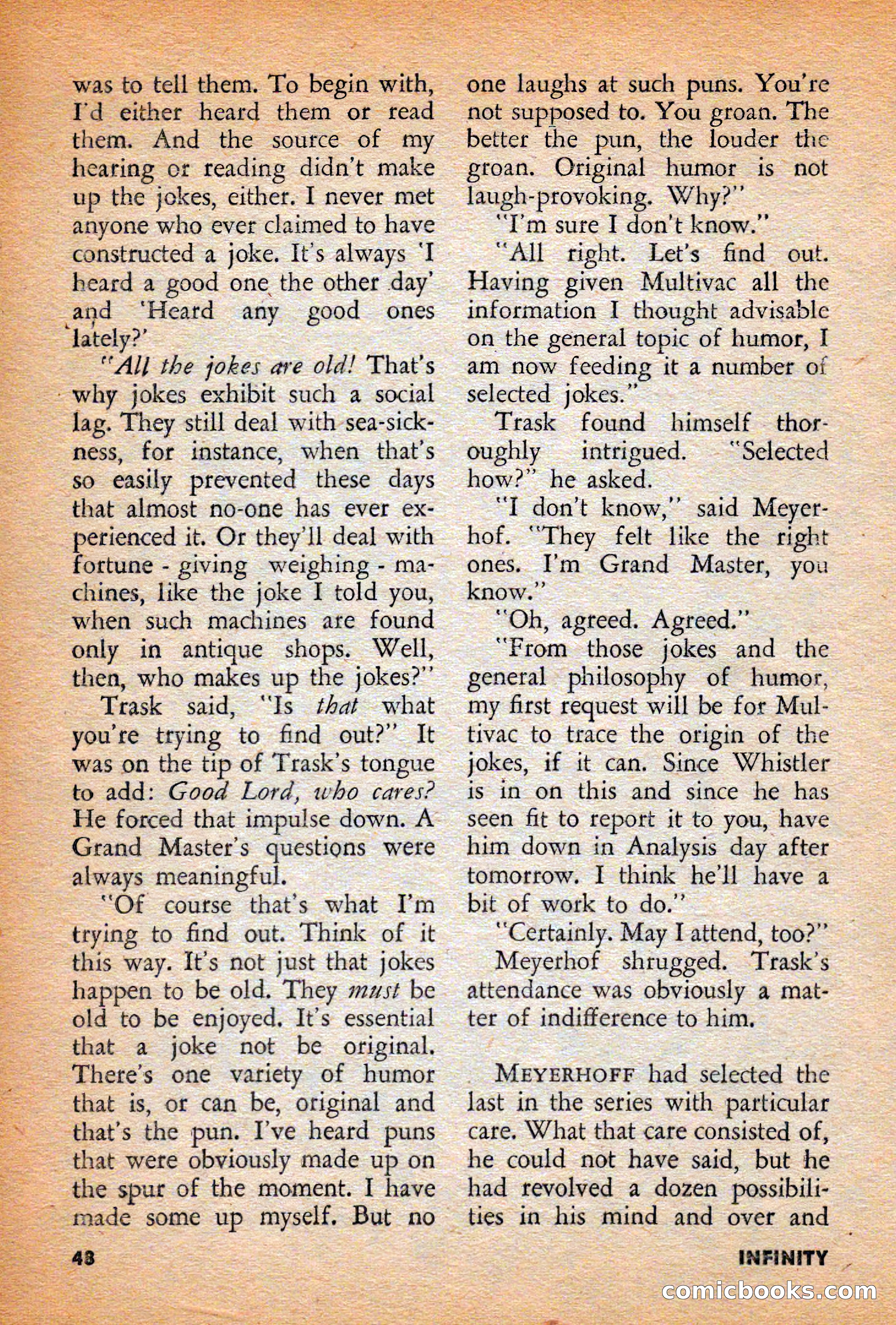 Infinity Science Fiction, December 1956 — page 48 of 132