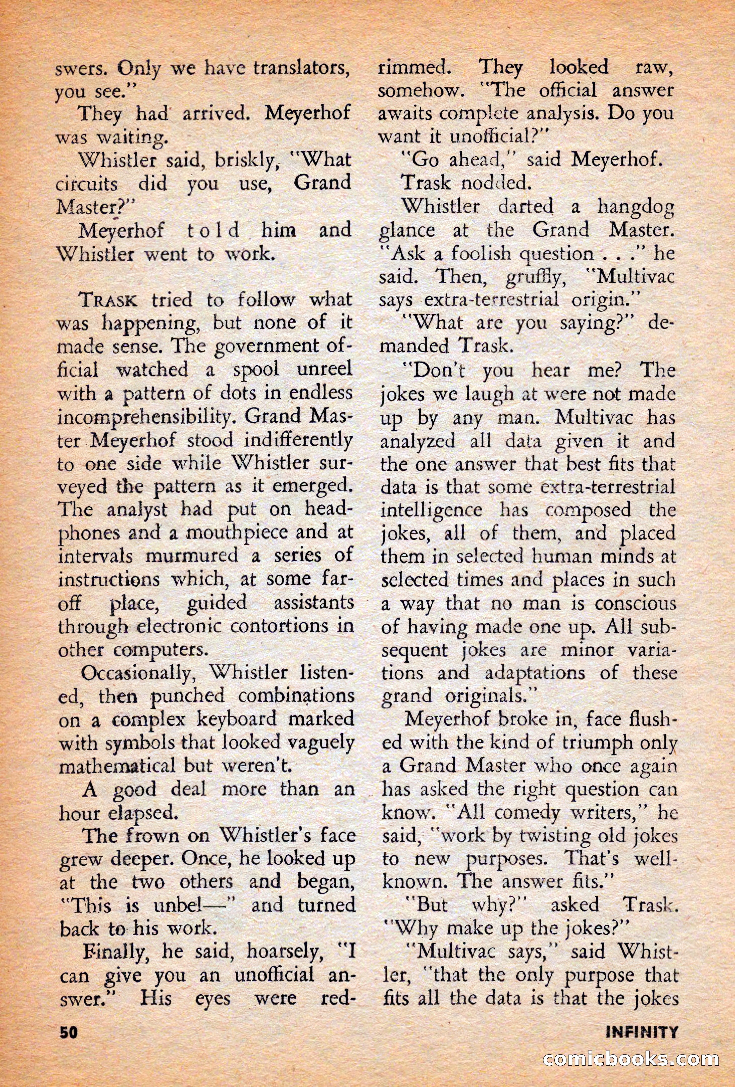Infinity Science Fiction, December 1956 — page 50 of 132