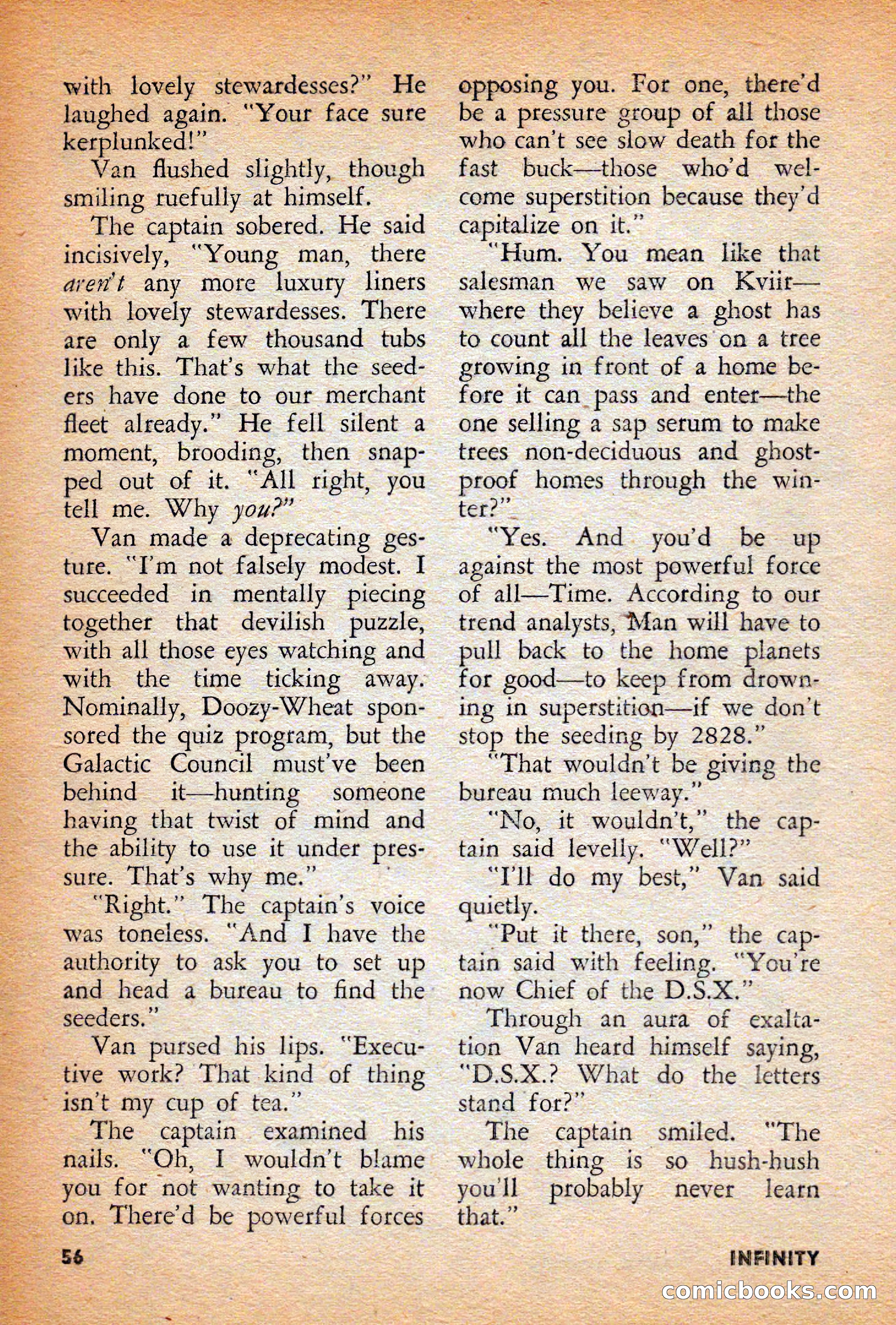 Infinity Science Fiction, December 1956 — page 56 of 132