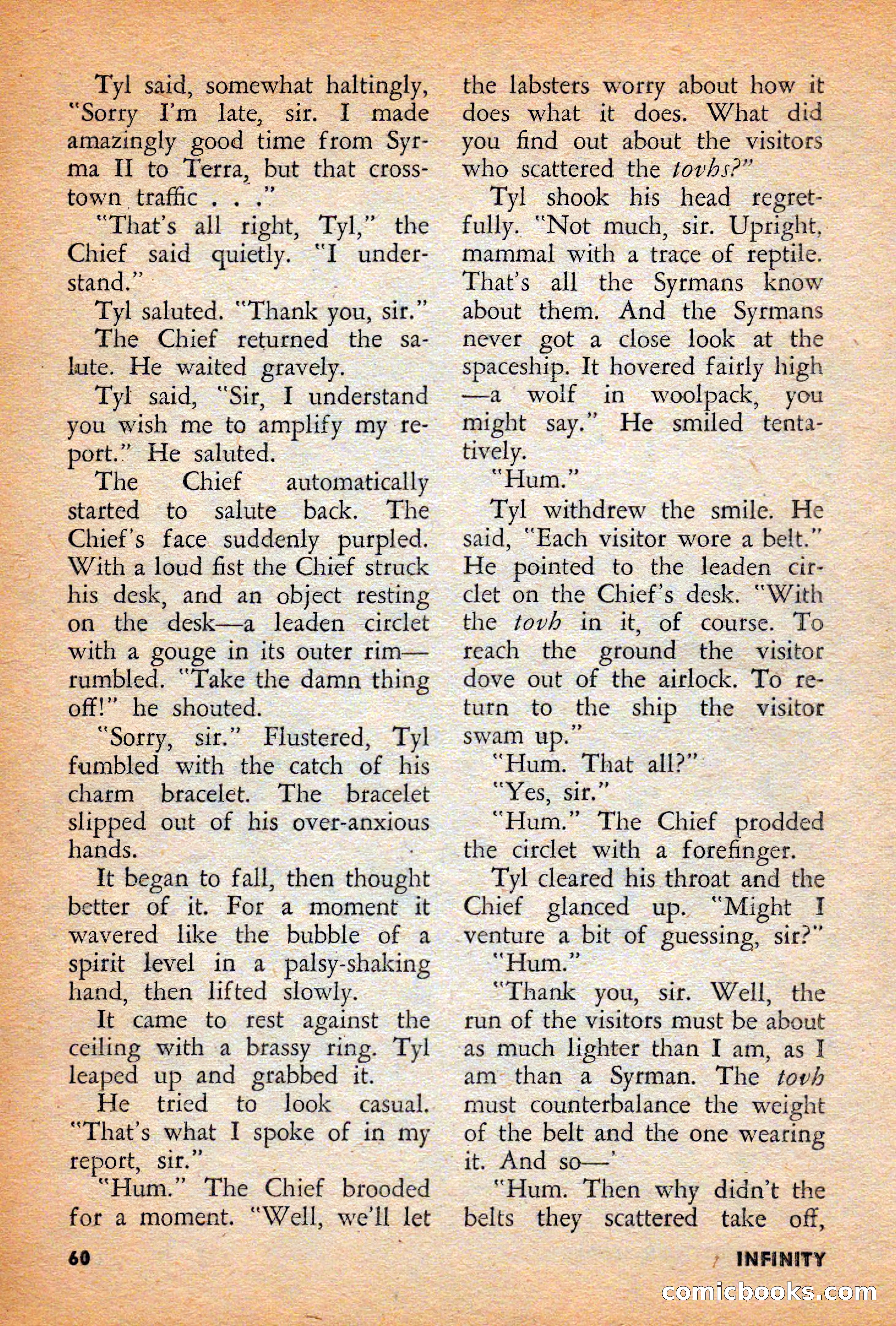 Infinity Science Fiction, December 1956 — page 60 of 132