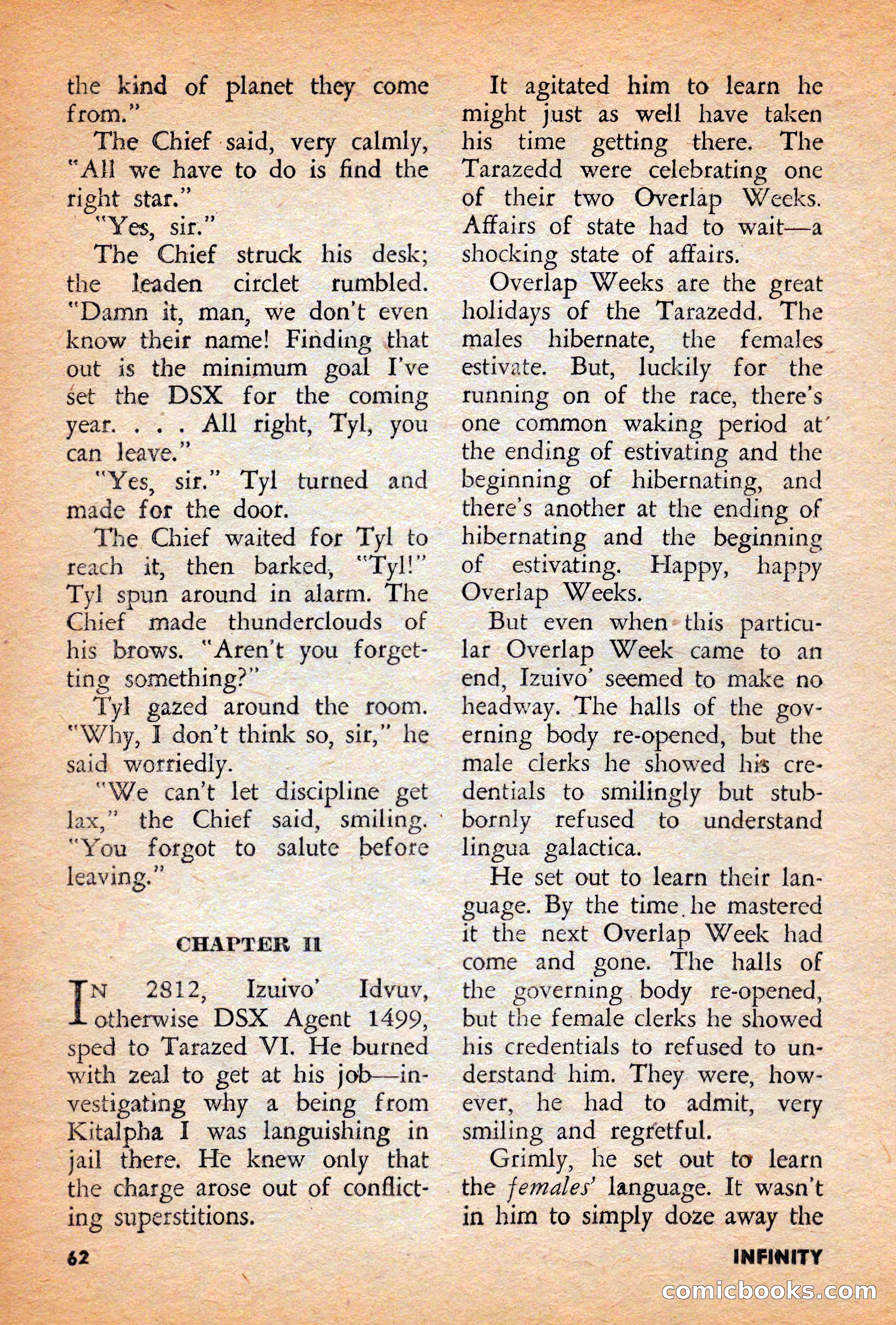 Infinity Science Fiction, December 1956 — page 62 of 132