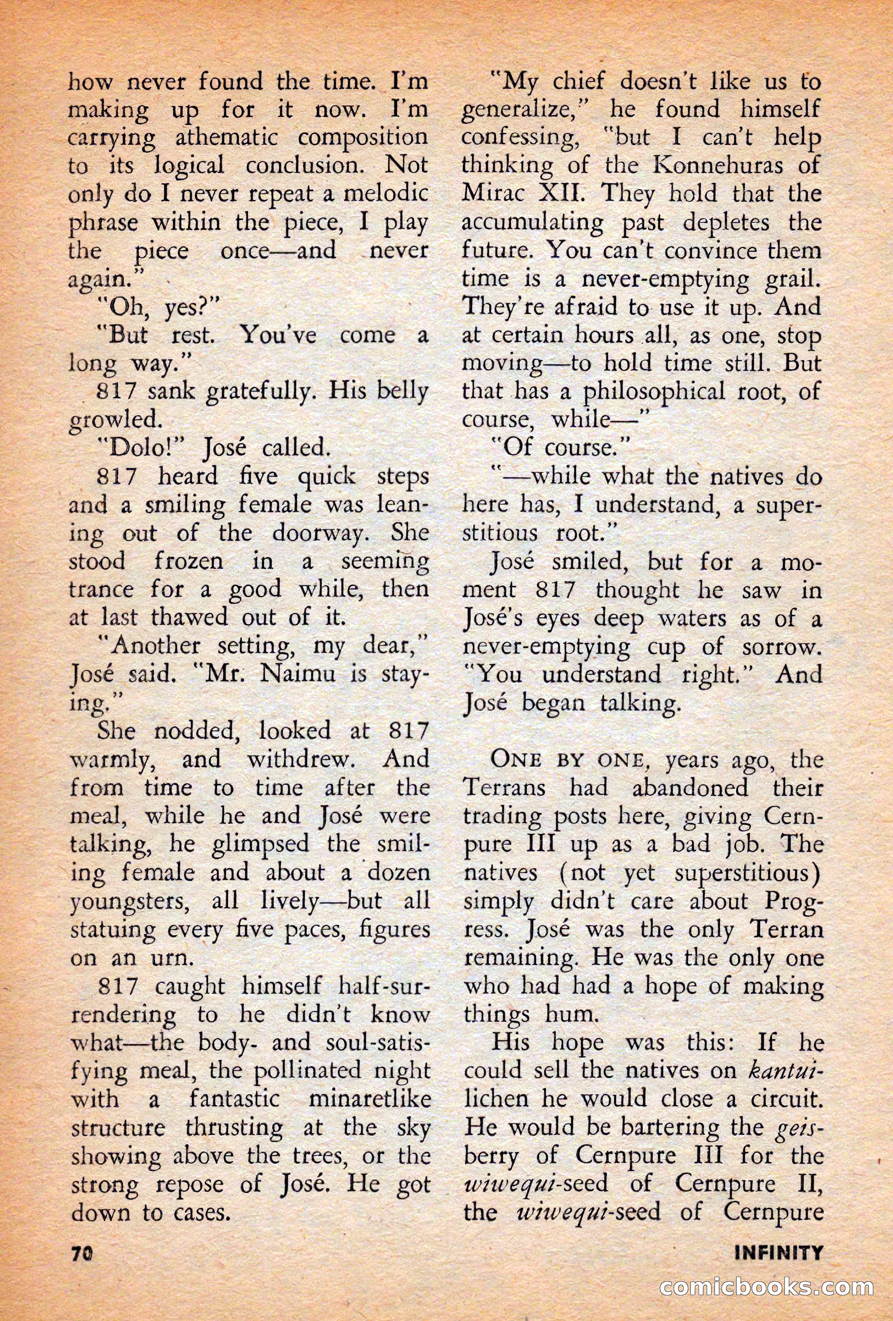 Infinity Science Fiction, December 1956 — page 70 of 132