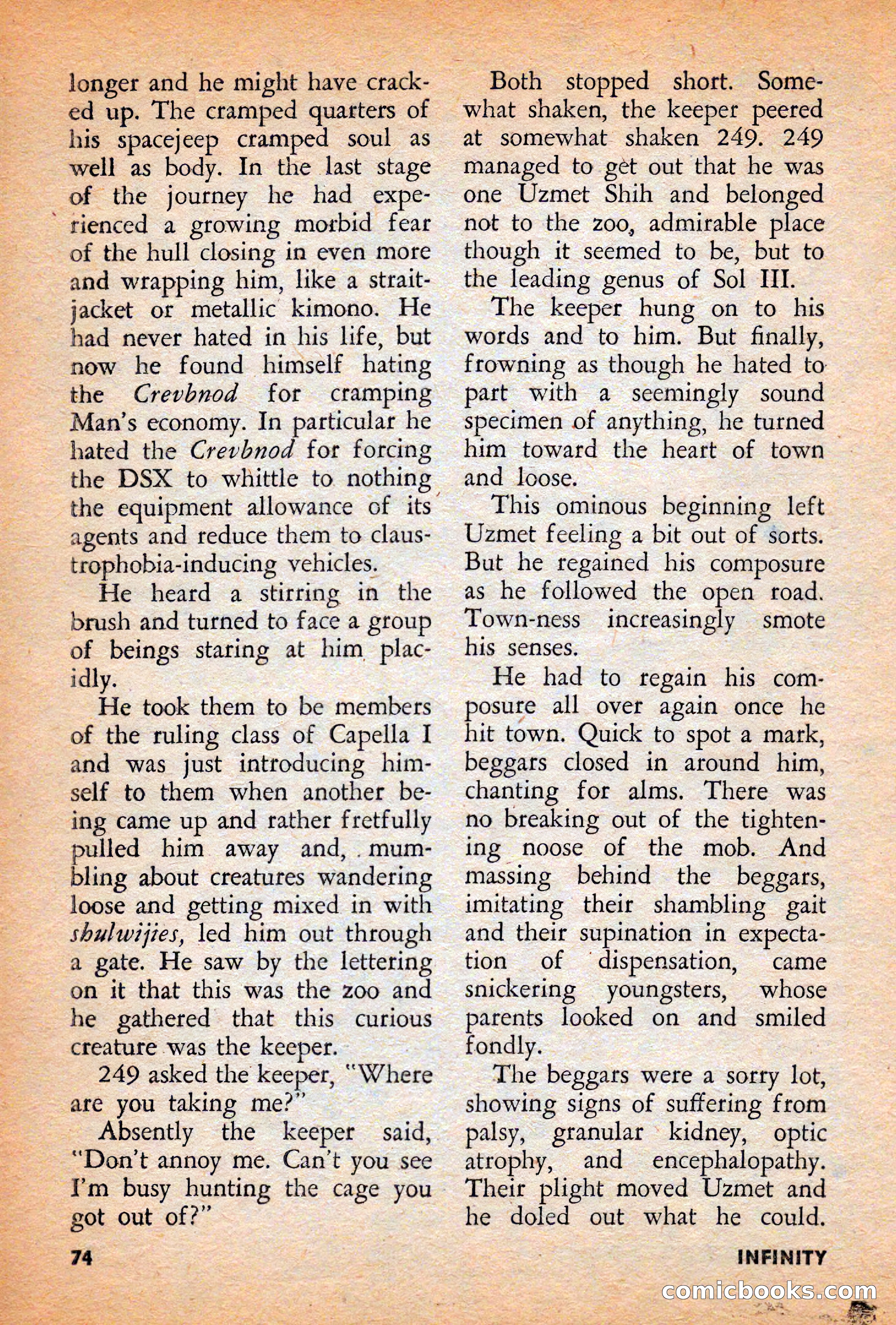 Infinity Science Fiction, December 1956 — page 74 of 132
