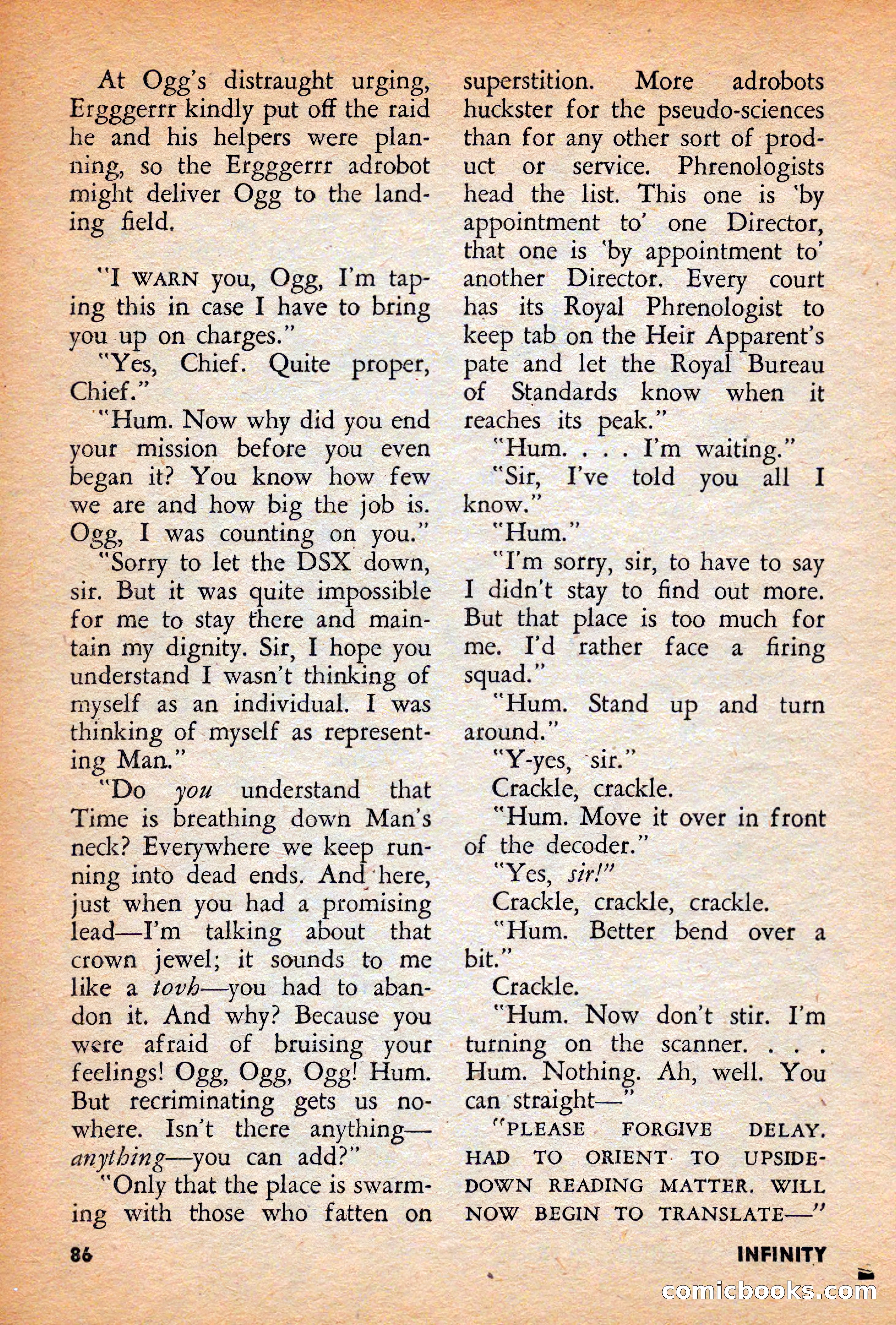 Infinity Science Fiction, December 1956 — page 86 of 132