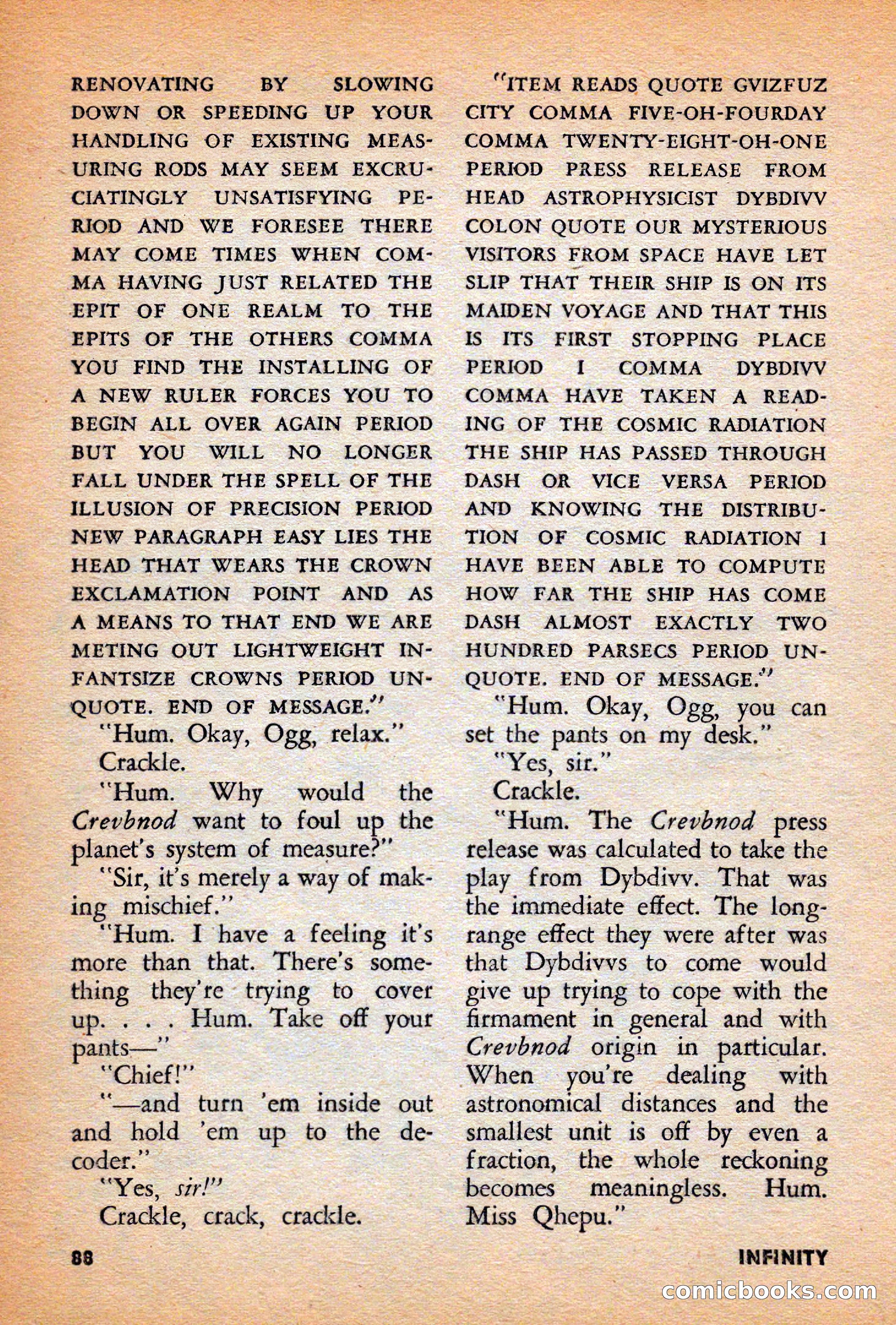 Infinity Science Fiction, December 1956 — page 88 of 132