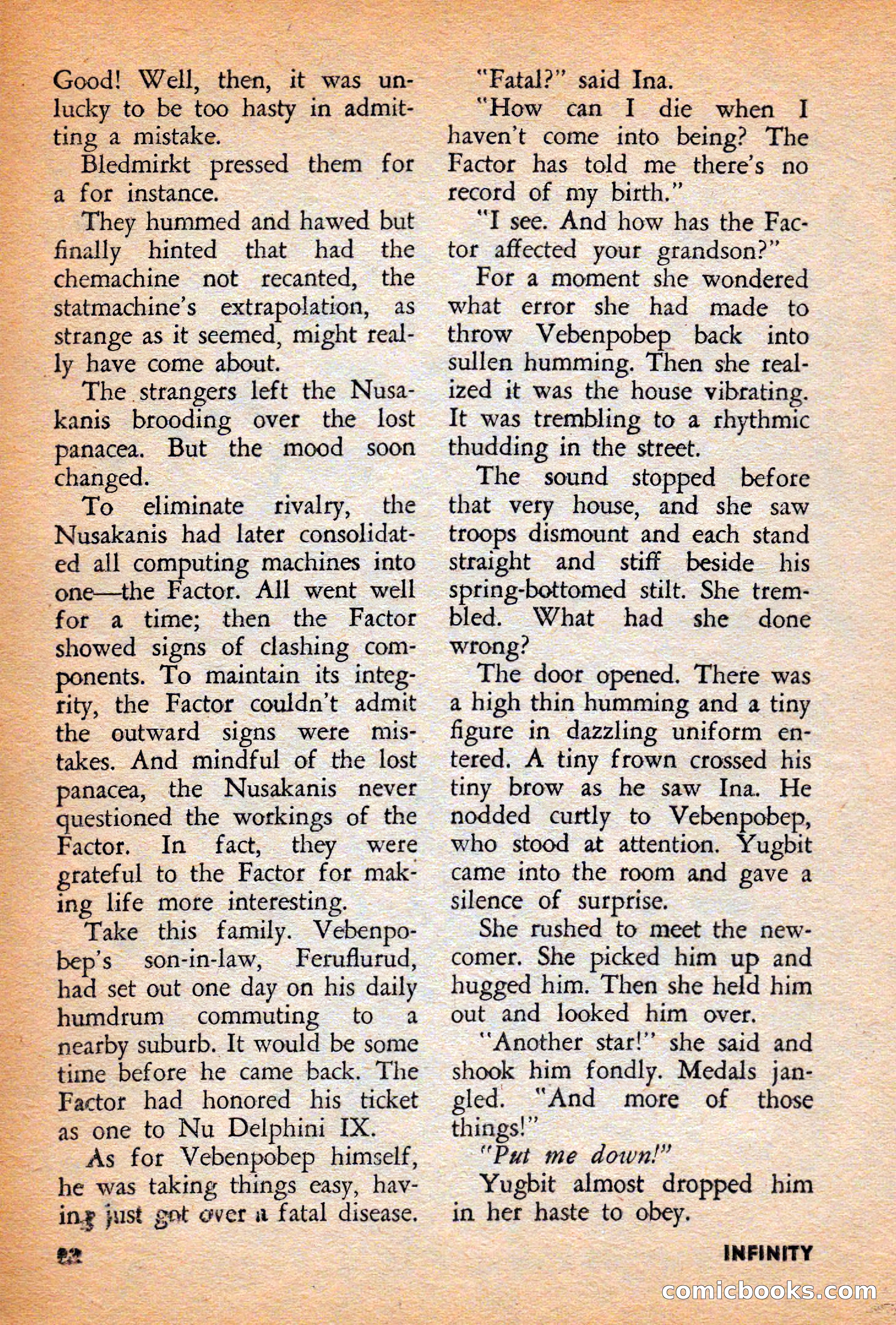 Infinity Science Fiction, December 1956 — page 92 of 132