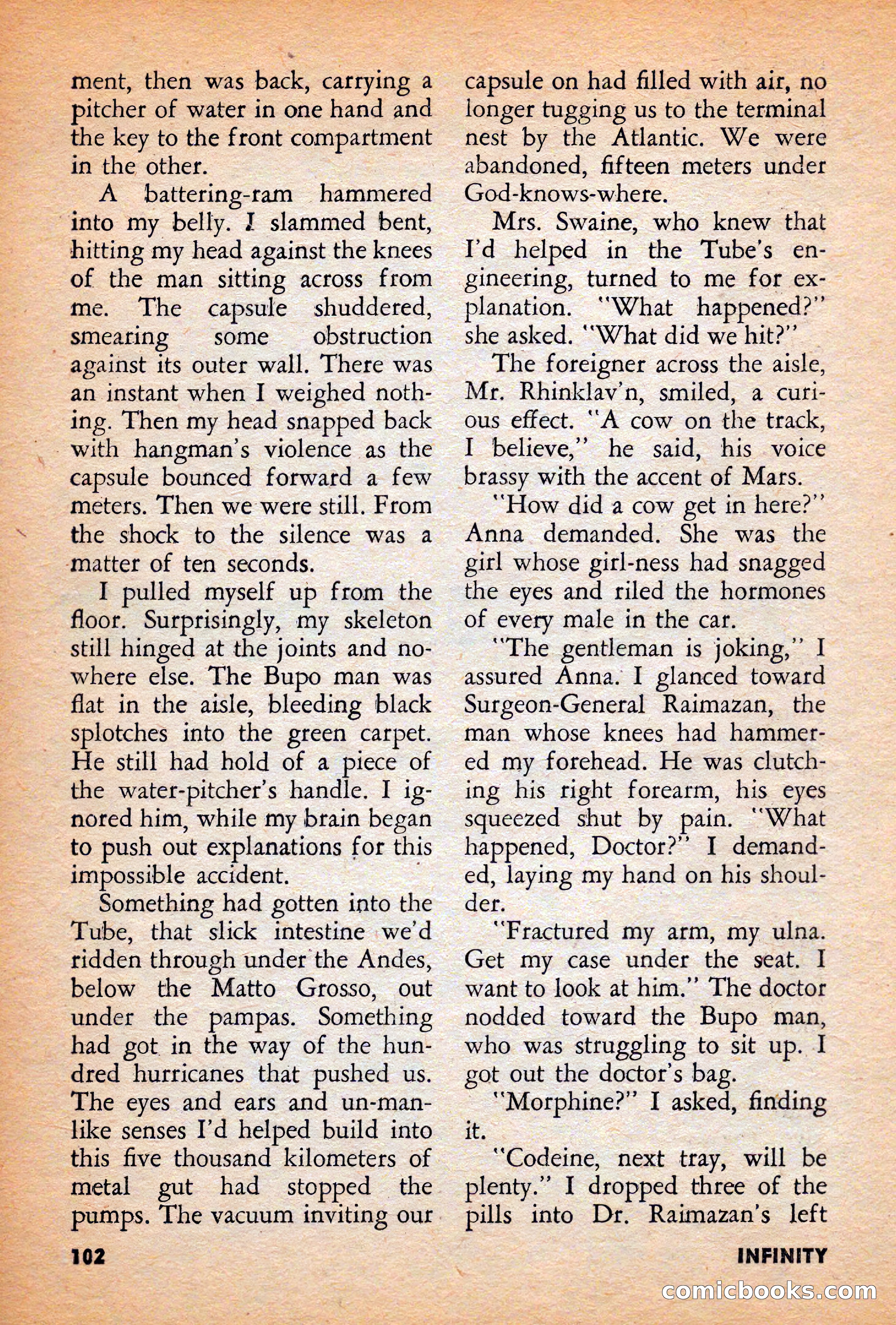 Infinity Science Fiction, December 1956 — page 102 of 132
