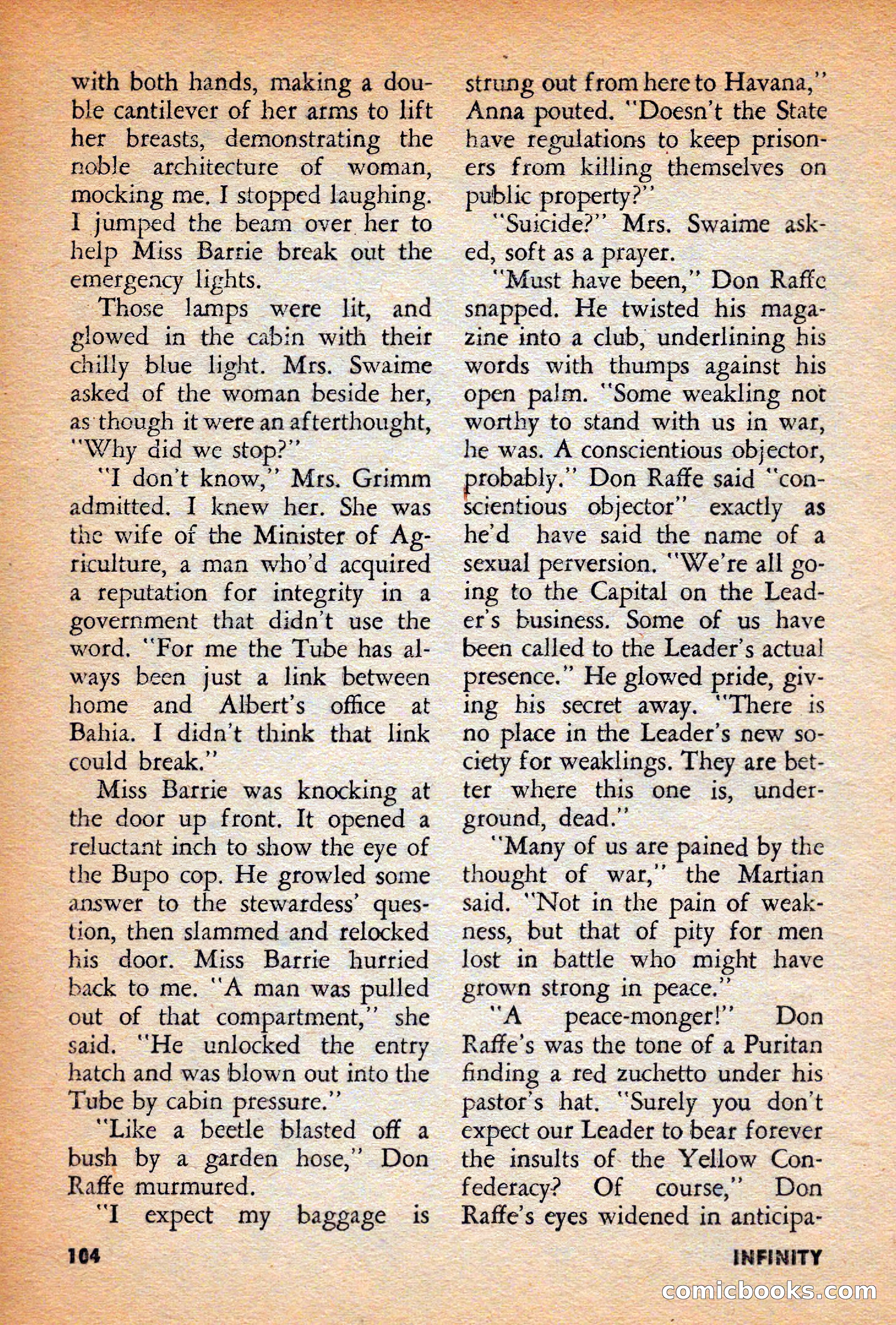 Infinity Science Fiction, December 1956 — page 104 of 132