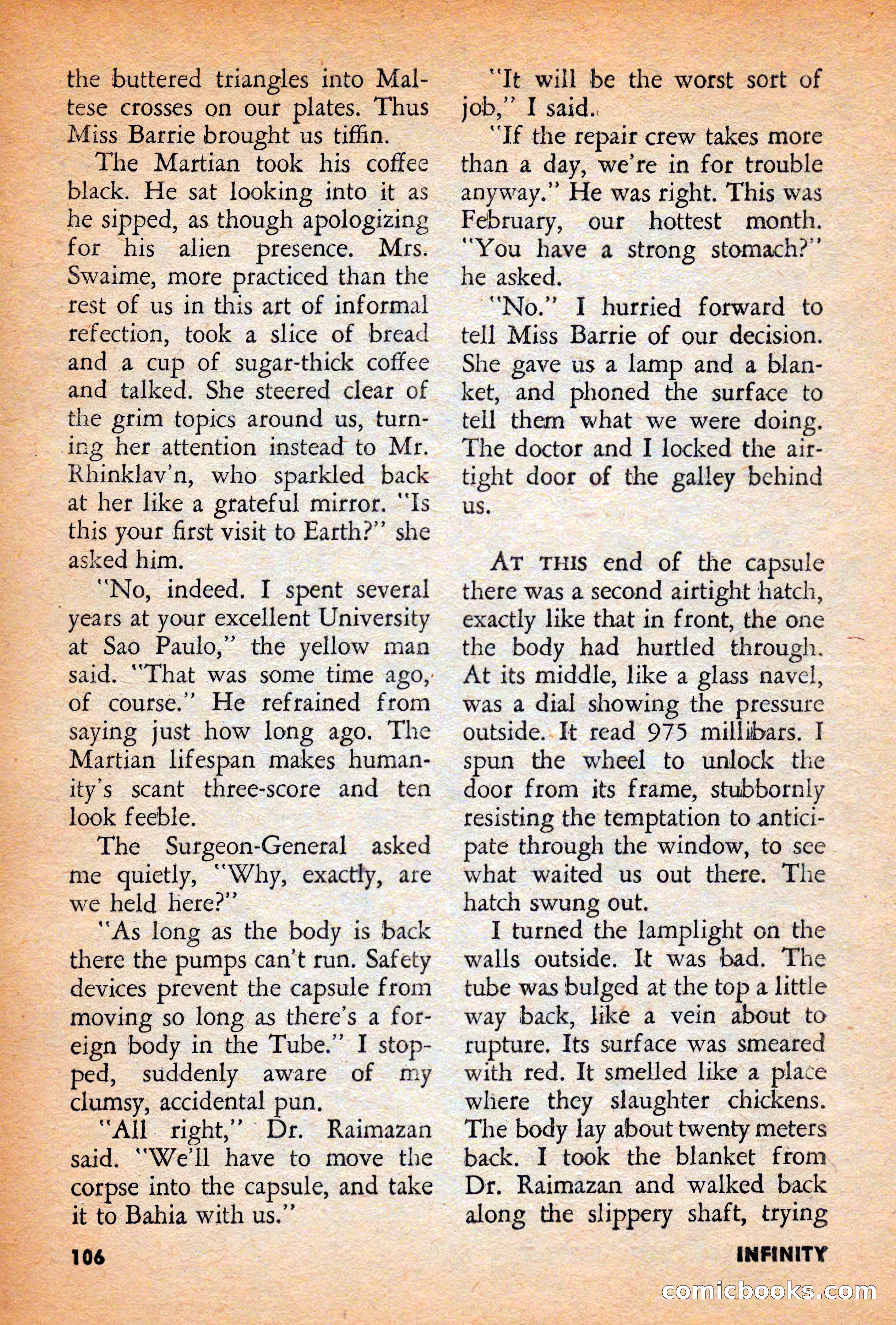 Infinity Science Fiction, December 1956 — page 106 of 132