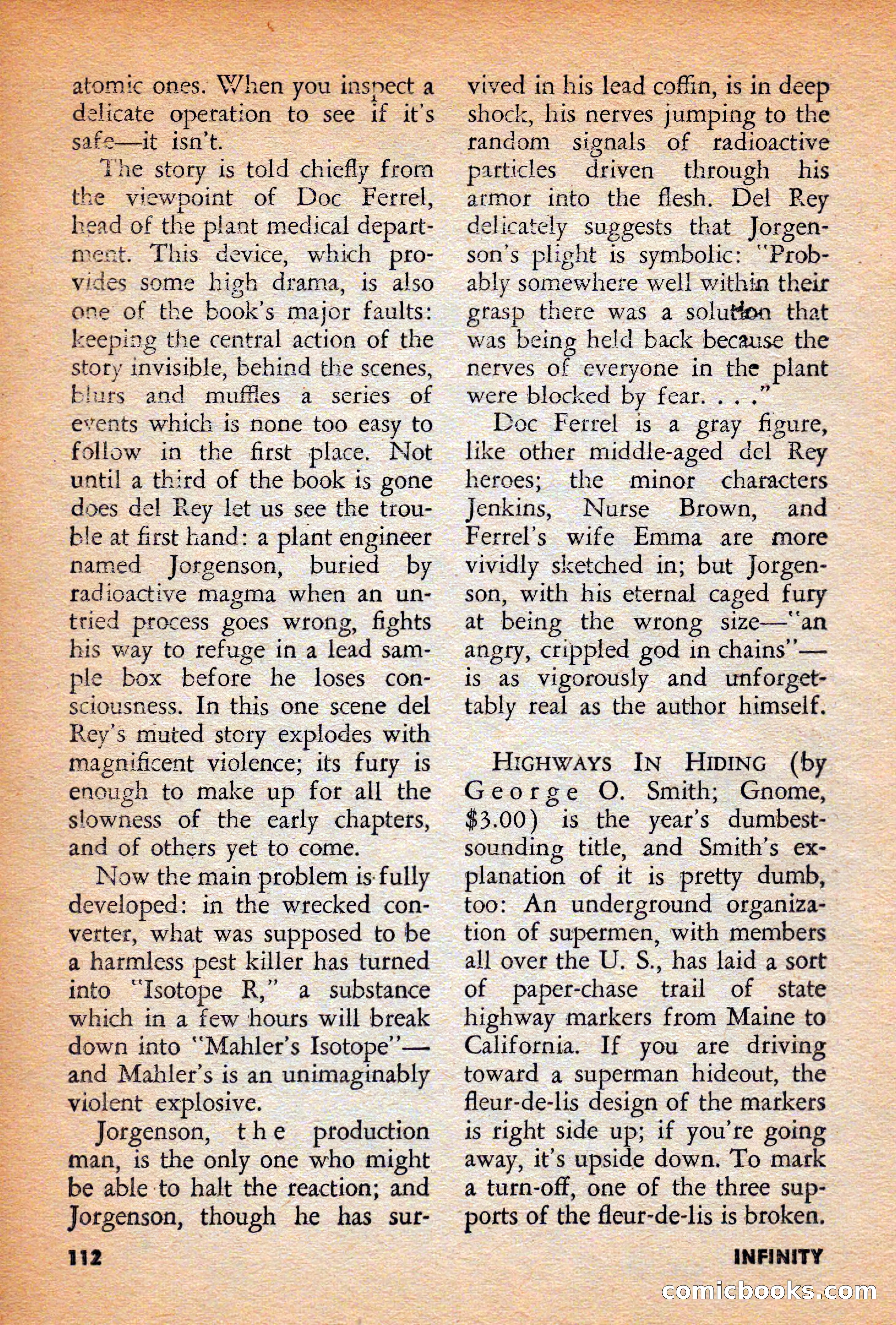 Infinity Science Fiction, December 1956 — page 112 of 132