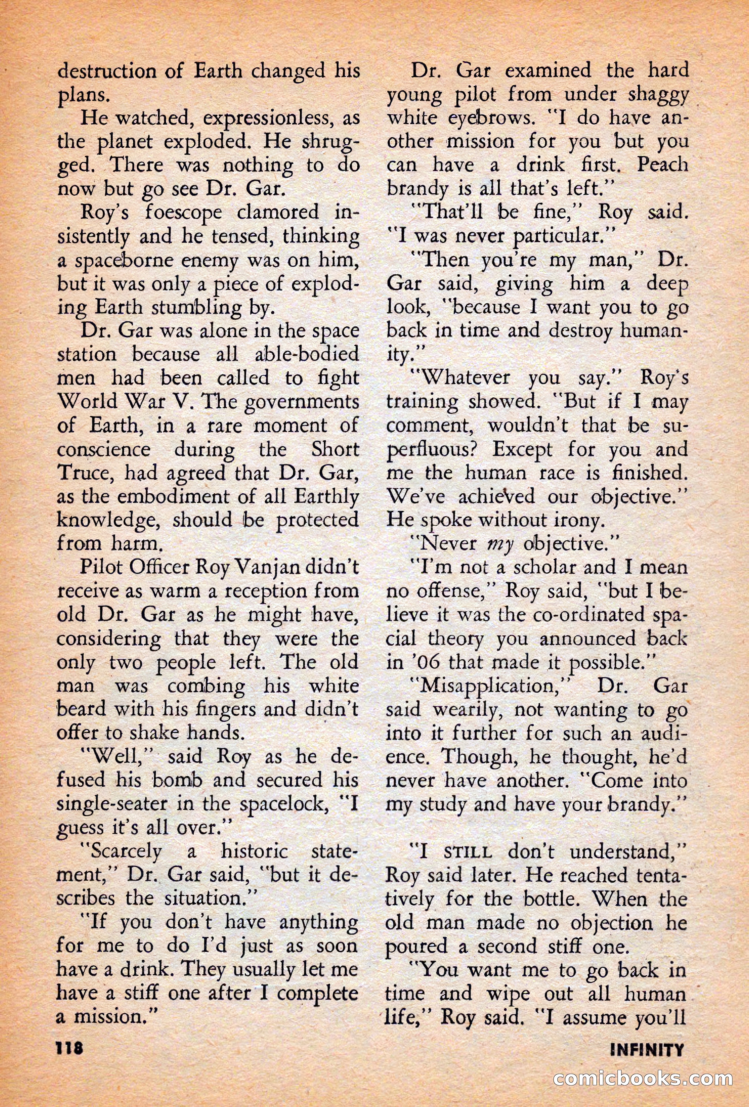 Infinity Science Fiction, December 1956 — page 118 of 132