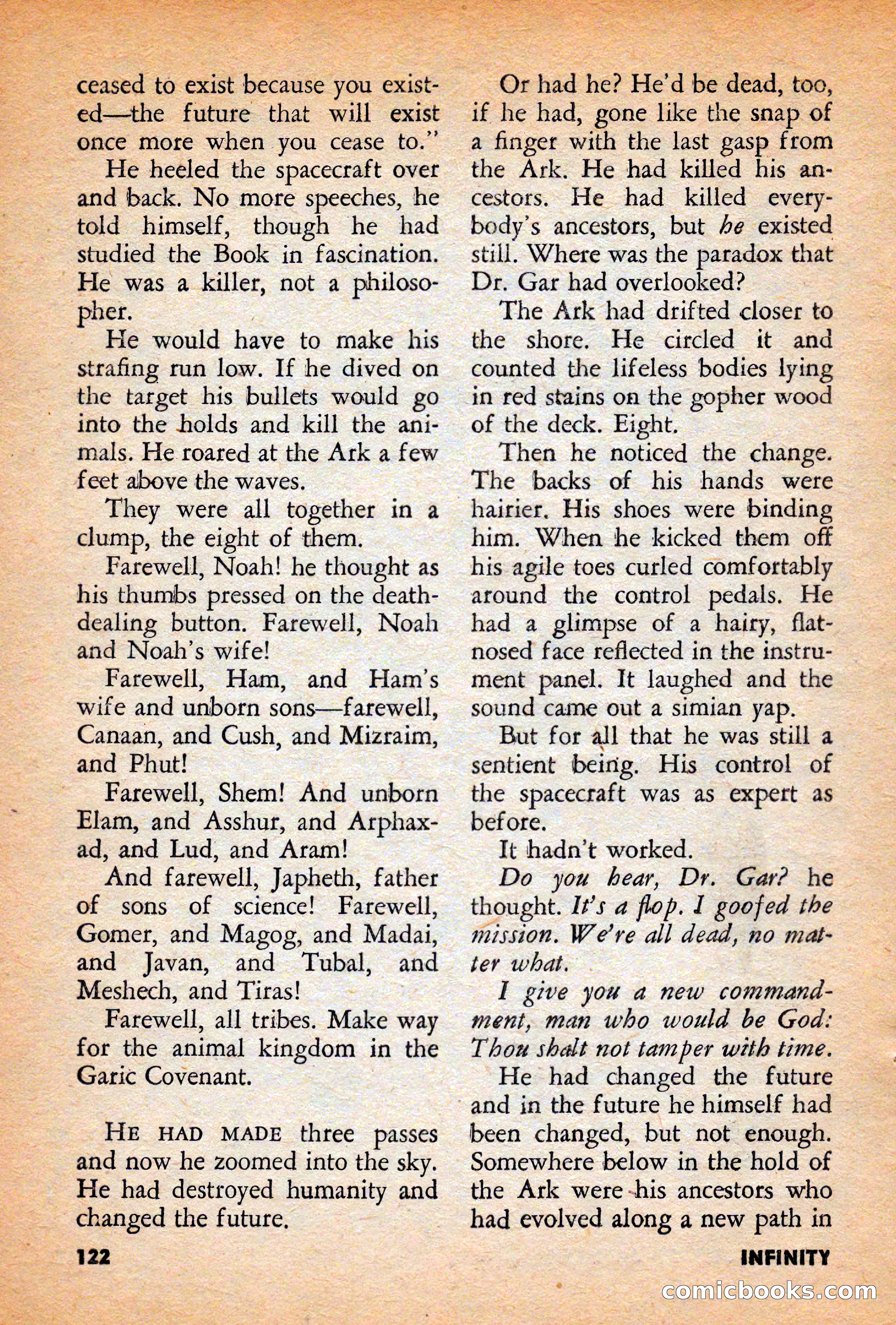 Infinity Science Fiction, December 1956 — page 122 of 132